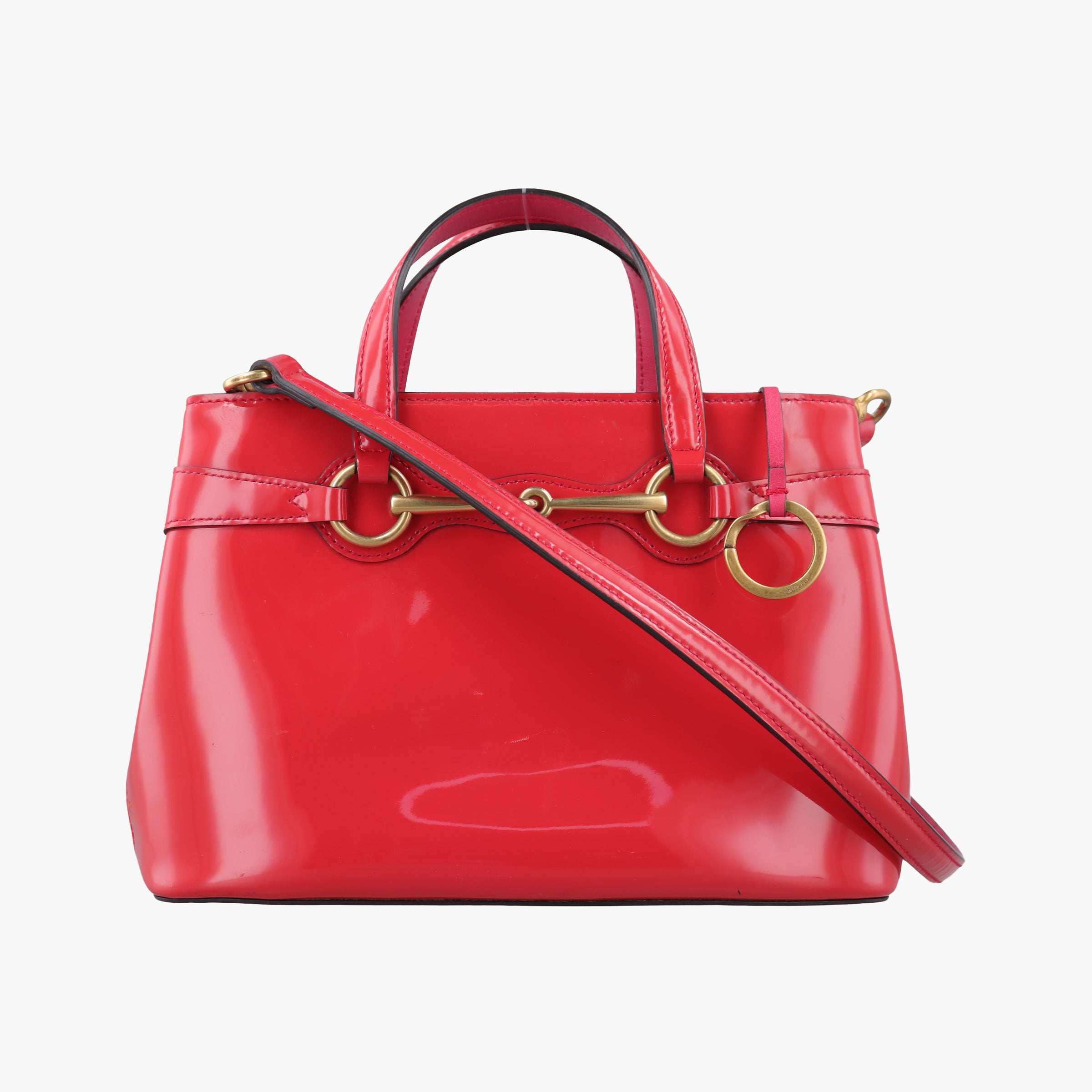 Pre-owned Gucci Bright Bit Rose Patent Leather 371925 shoulderbag | stylenewstar