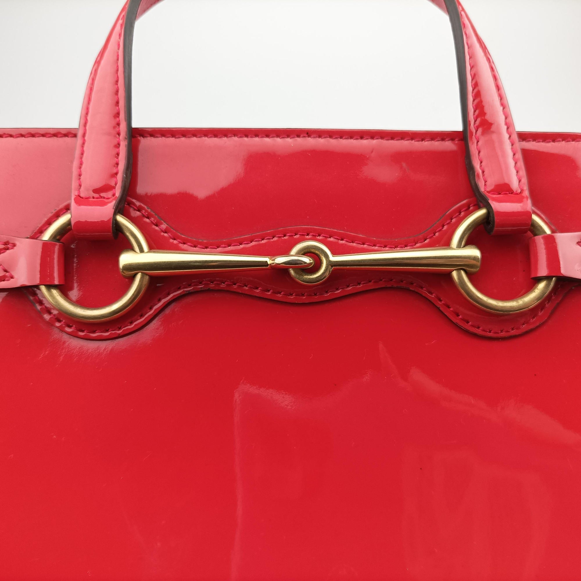 Pre-owned Gucci Bright Bit Rose Patent Leather 371925 shoulderbag | stylenewstar