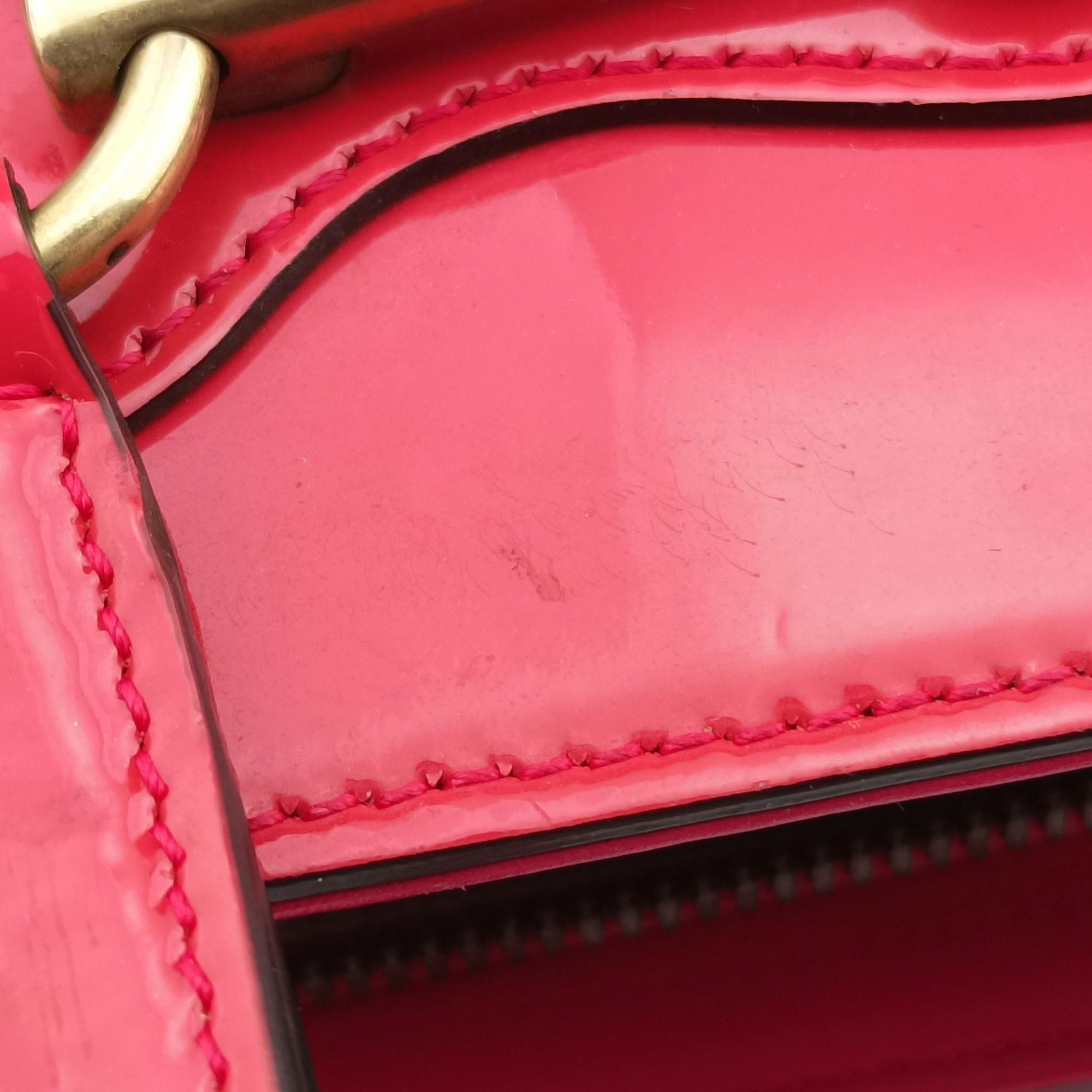 Pre-owned Gucci Bright Bit Rose Patent Leather 371925 shoulderbag | stylenewstar