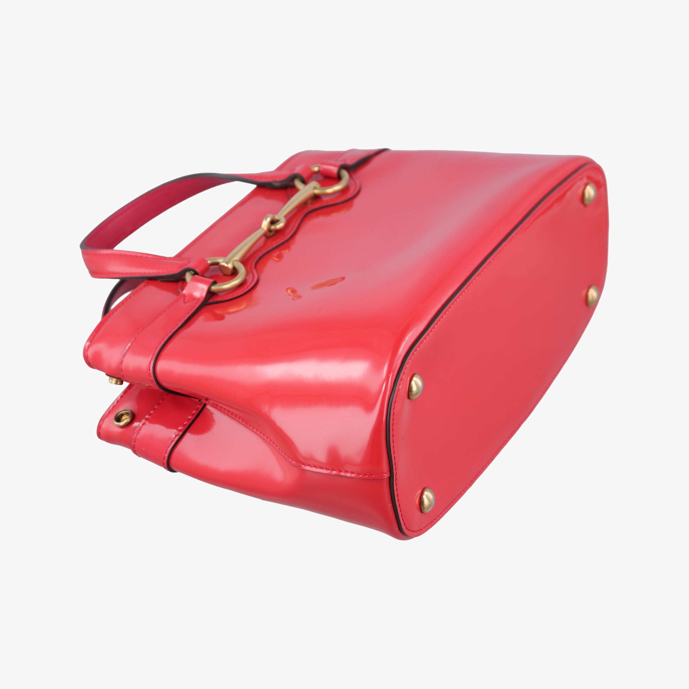Pre-owned Gucci Bright Bit Rose Patent Leather 371925 shoulderbag | stylenewstar