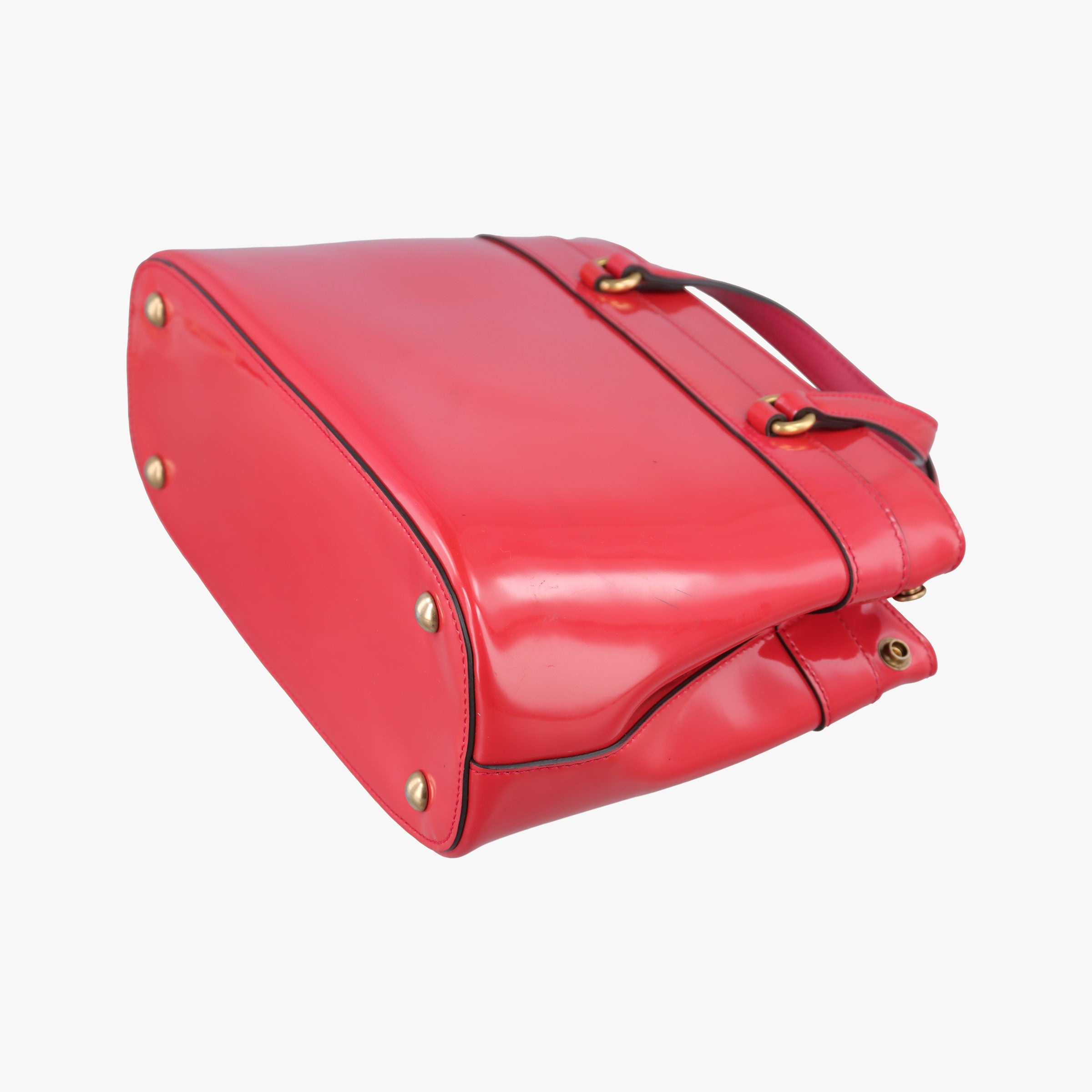 Pre-owned Gucci Bright Bit Rose Patent Leather 371925 shoulderbag | stylenewstar