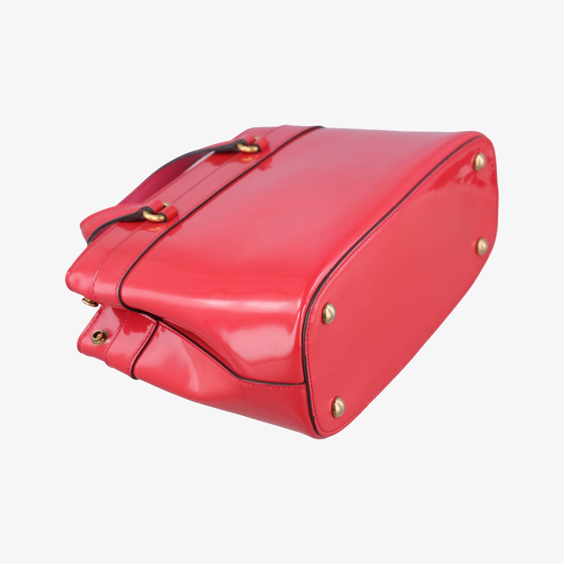 Pre-owned Gucci Bright Bit Rose Patent Leather 371925 shoulderbag | stylenewstar