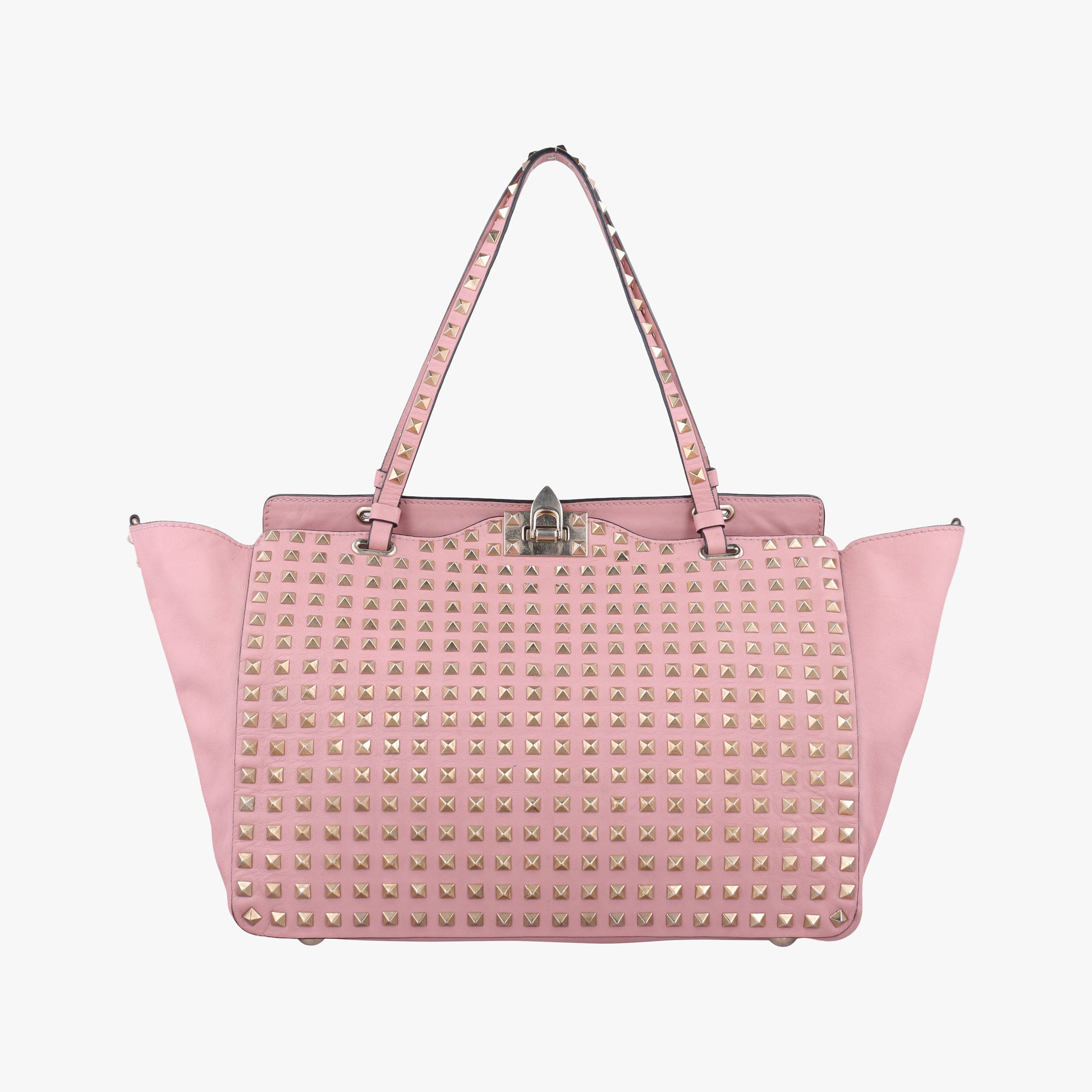 Secondhand Valentino Rockstud Pink leather  handbag | stylenewstar