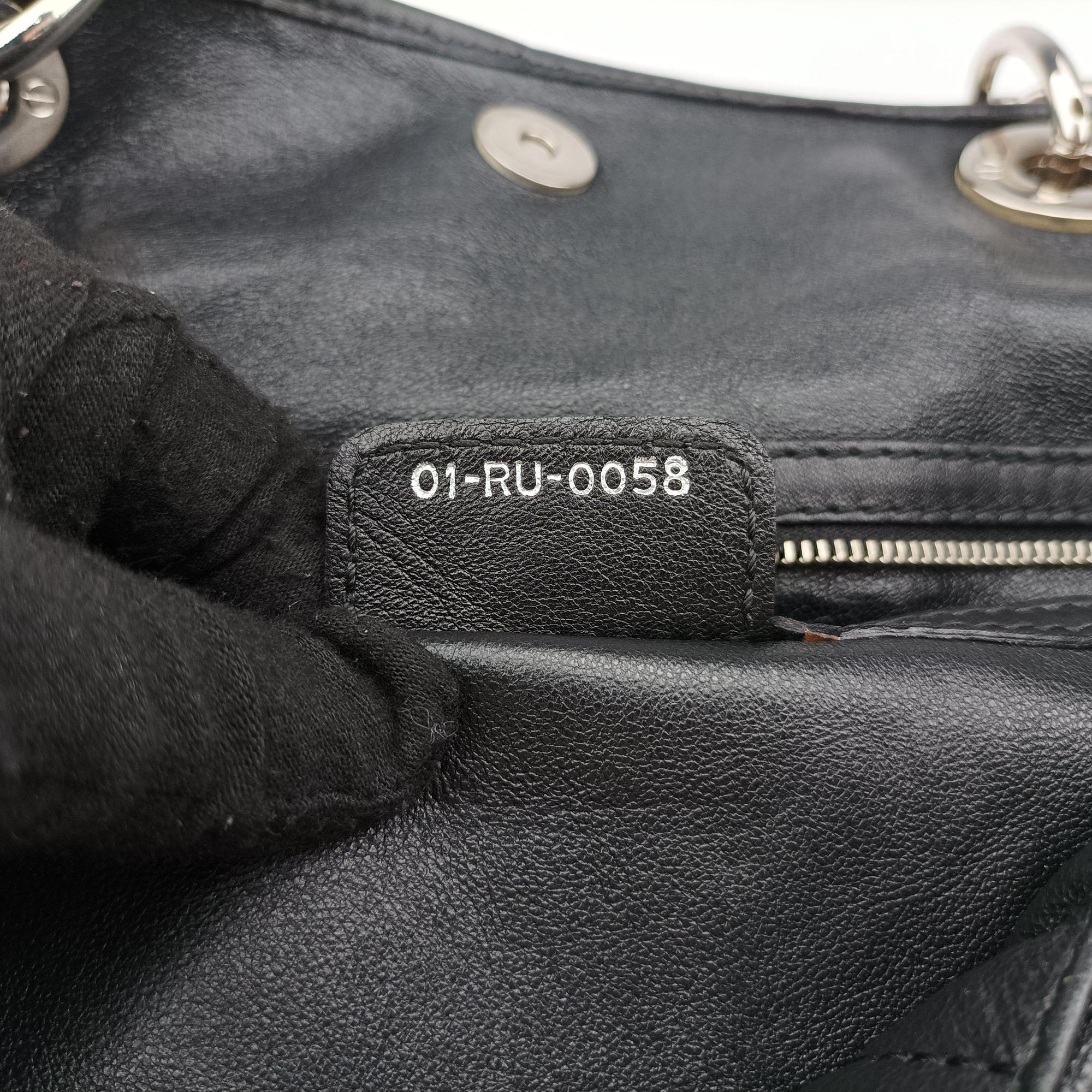 Pre-owned Christian Dior Soft Lady Dior Intrecciato Tote Black lambskin  handbag | stylenewstar