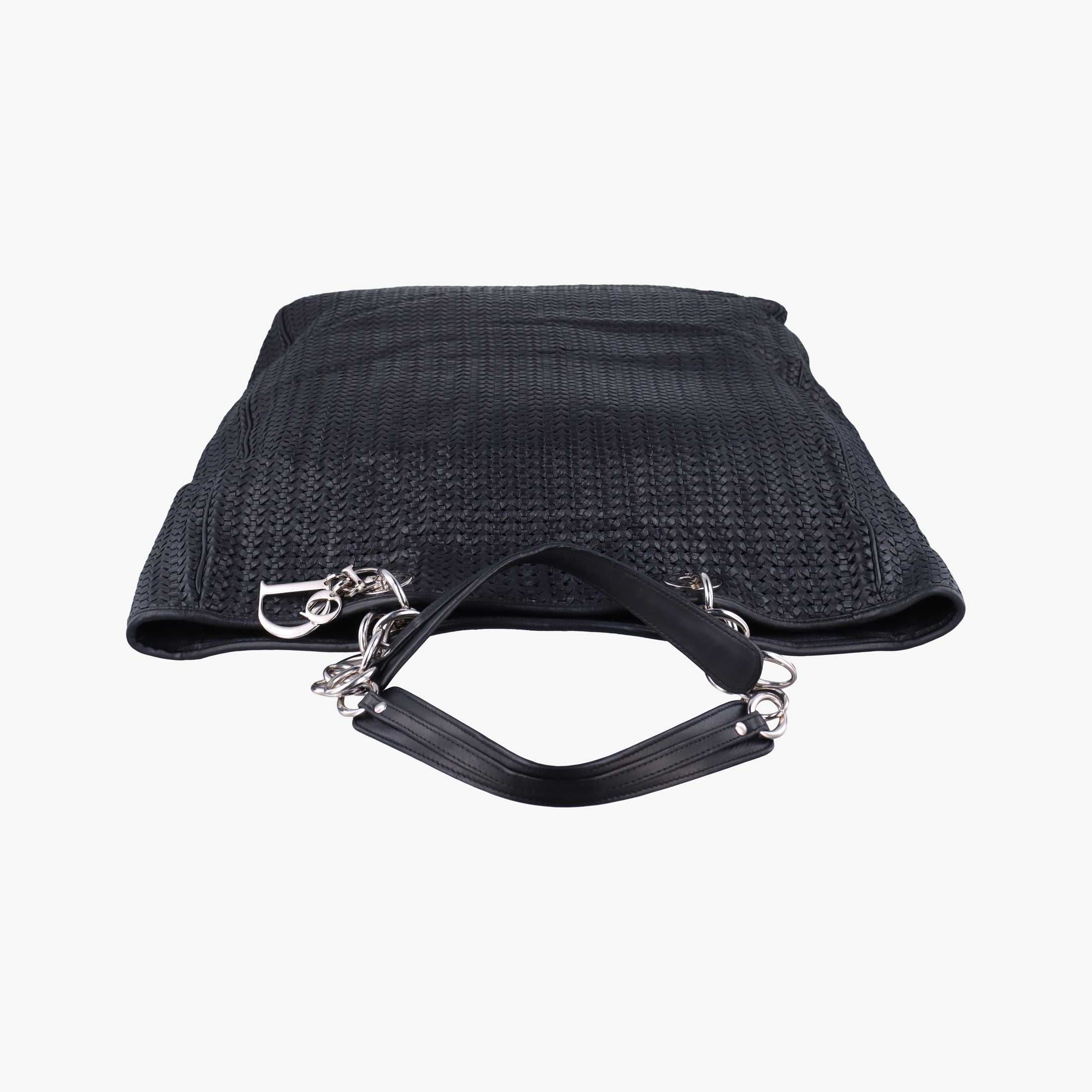 Pre-owned Christian Dior Soft Lady Dior Intrecciato Tote Black lambskin  handbag | stylenewstar