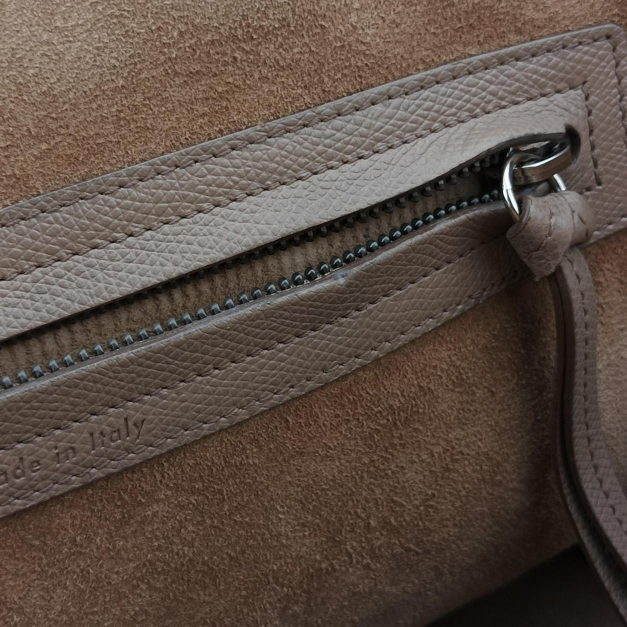 Vintage Celine Luggage Small Square Phantom Beige Leather  handbag | stylenewstar