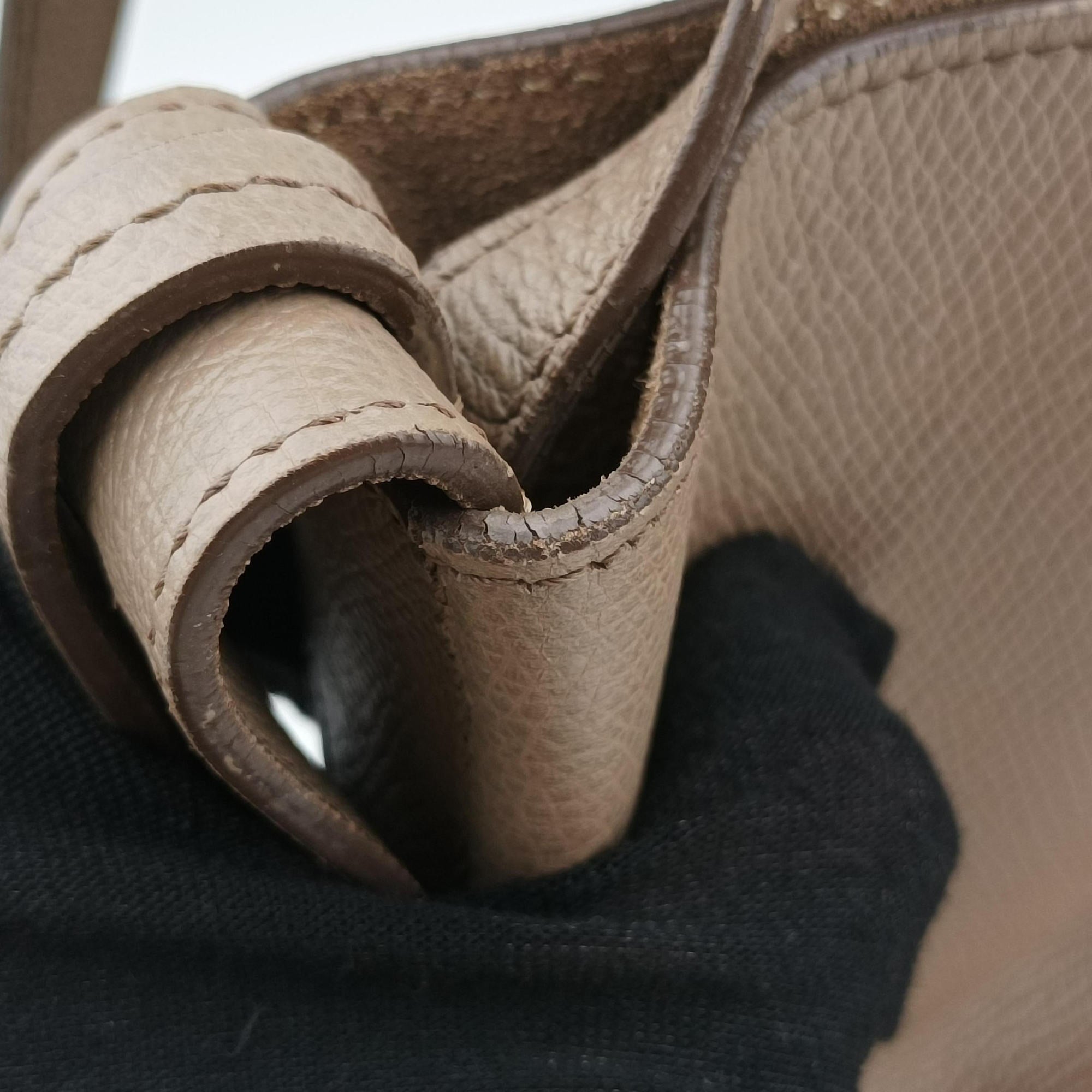 Vintage Celine Luggage Small Square Phantom Beige Leather  handbag | stylenewstar