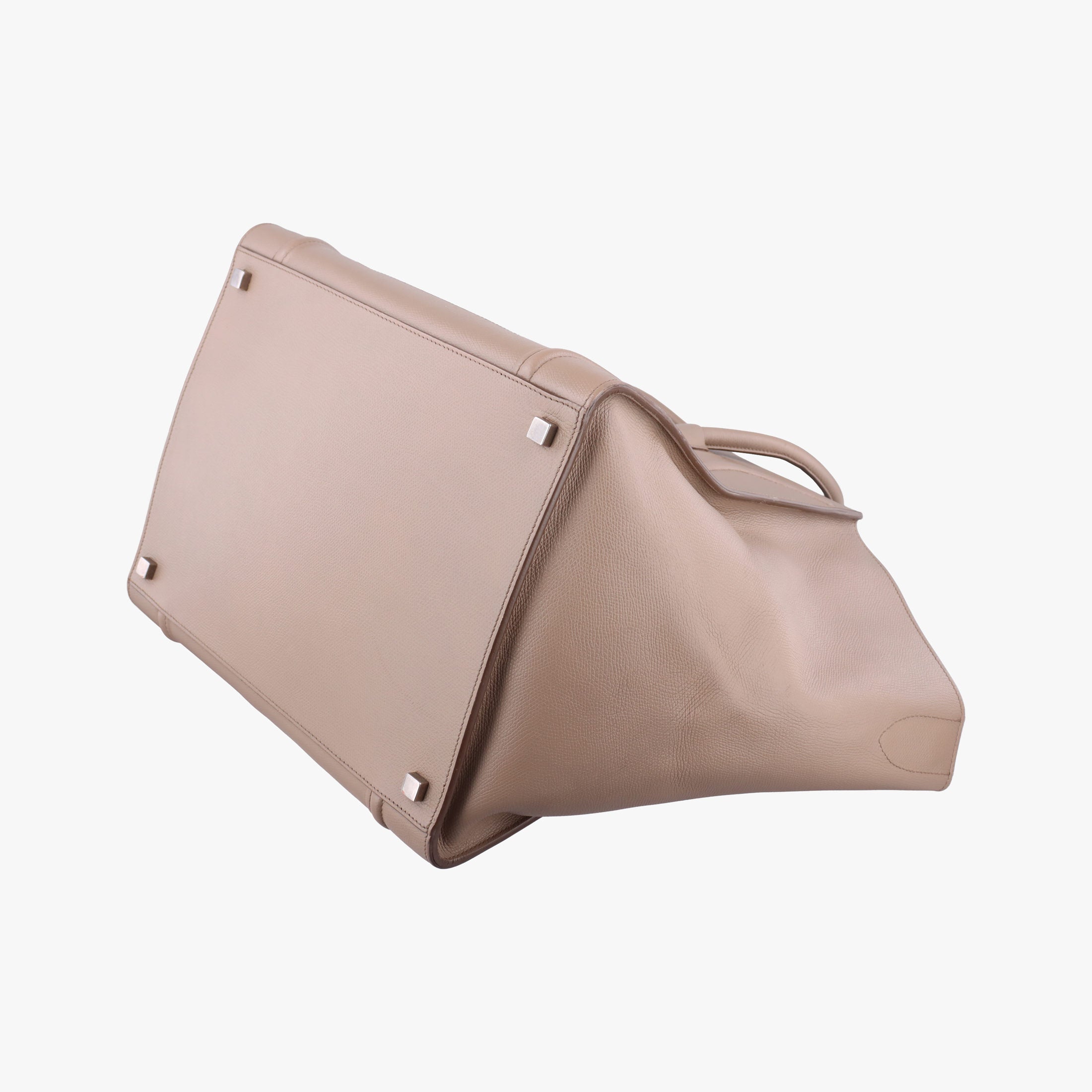 Vintage Celine Luggage Small Square Phantom Beige Leather  handbag | stylenewstar