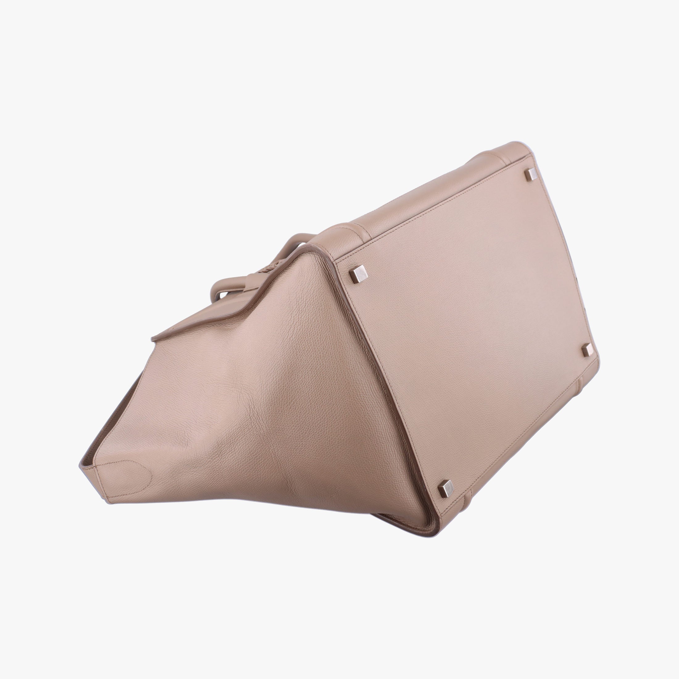 Vintage Celine Luggage Small Square Phantom Beige Leather  handbag | stylenewstar