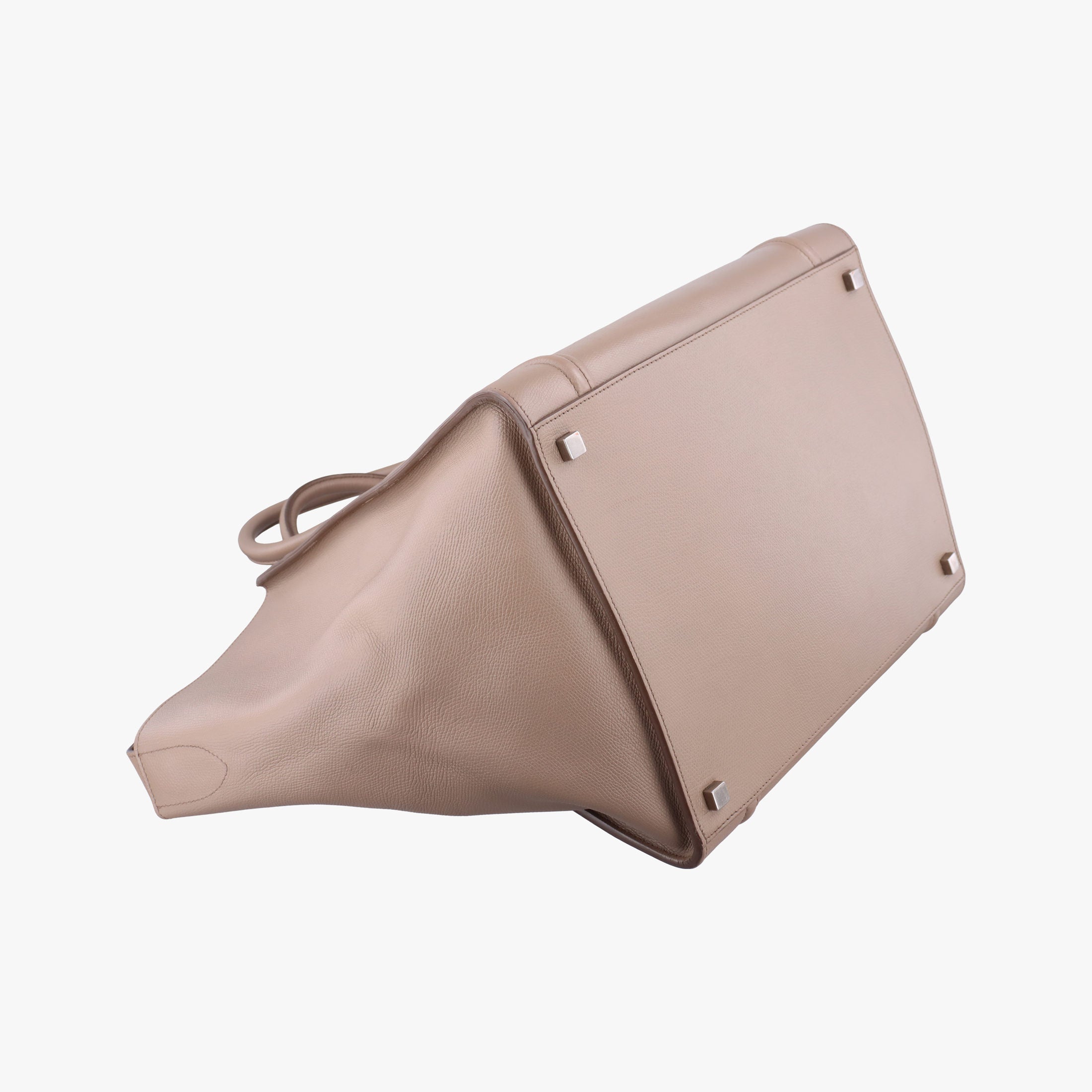 Vintage Celine Luggage Small Square Phantom Beige Leather  handbag | stylenewstar