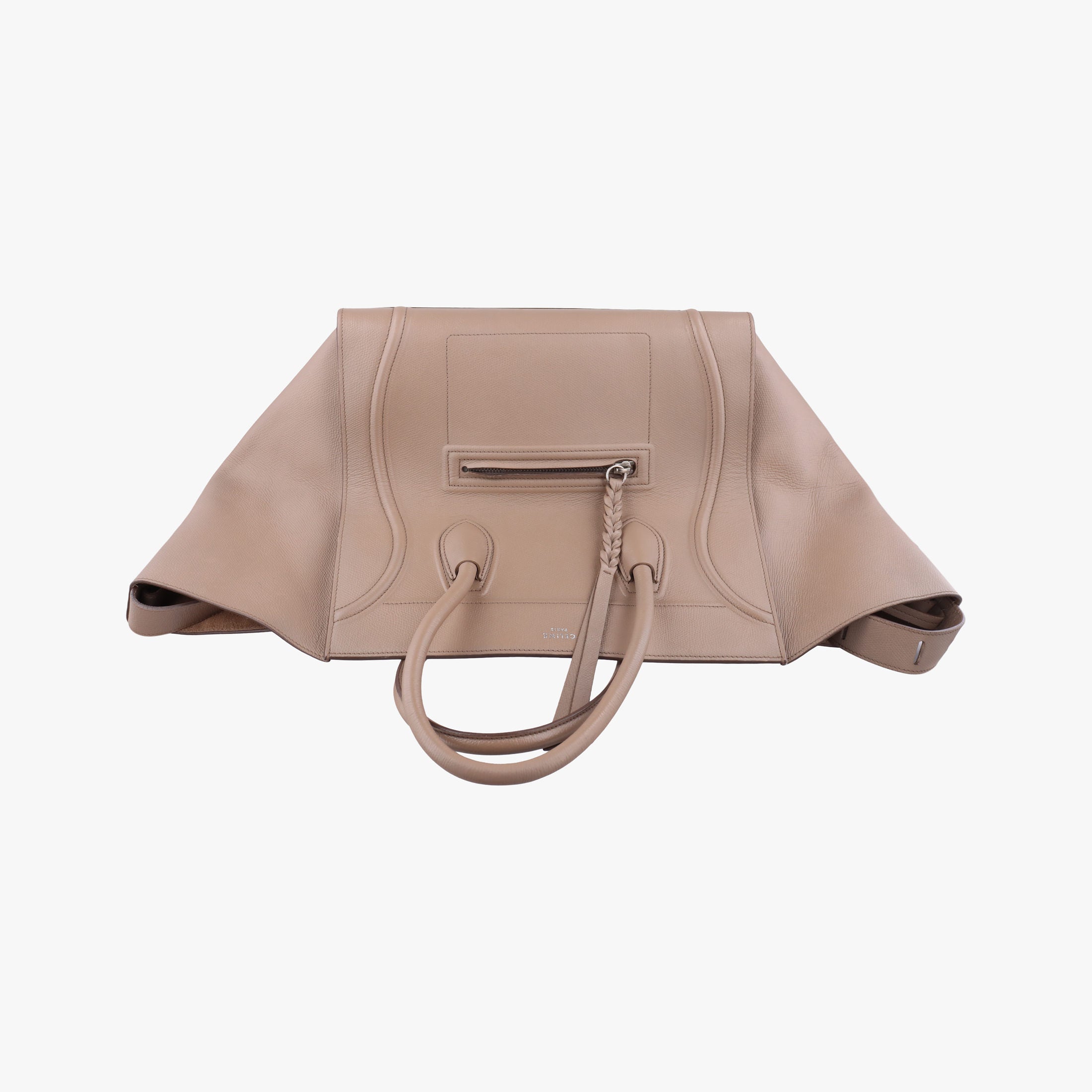 Vintage Celine Luggage Small Square Phantom Beige Leather  handbag | stylenewstar
