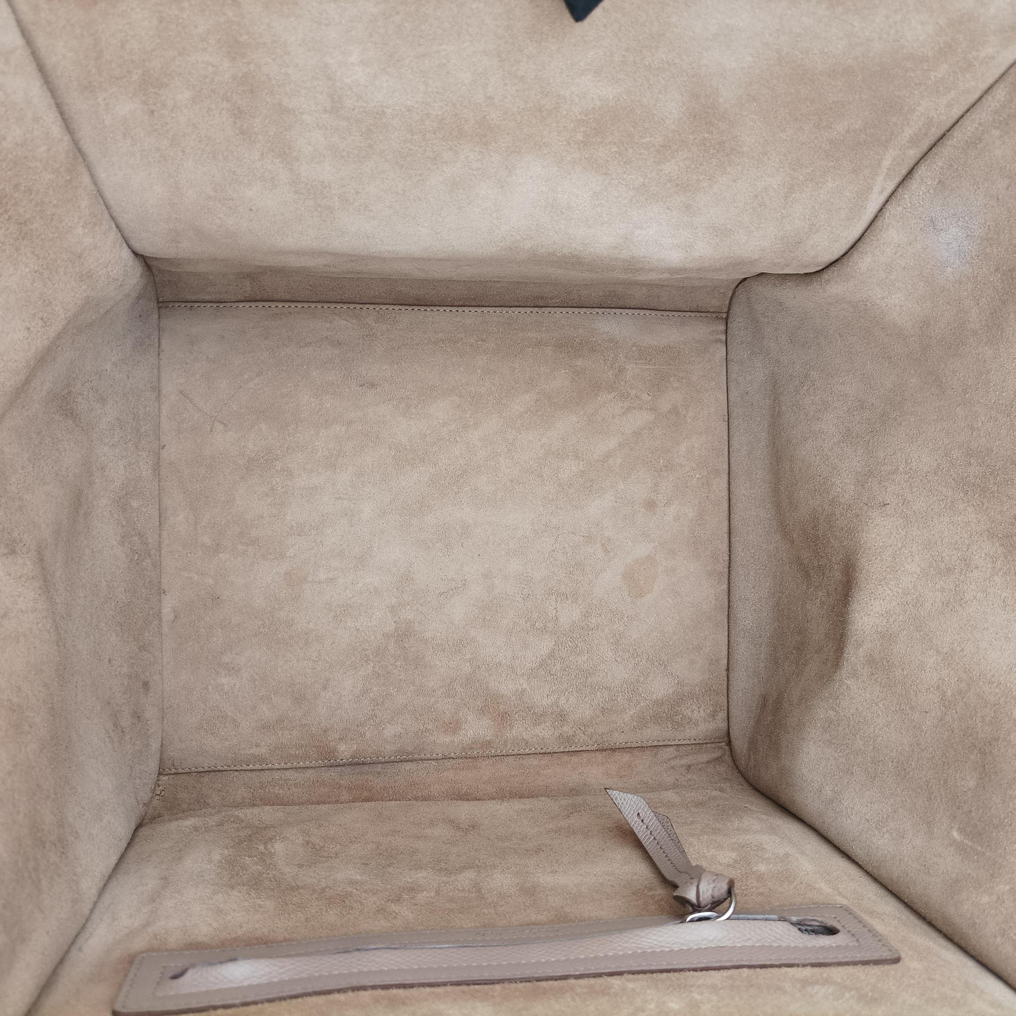 Vintage Celine Luggage Small Square Phantom Beige Leather  handbag | stylenewstar