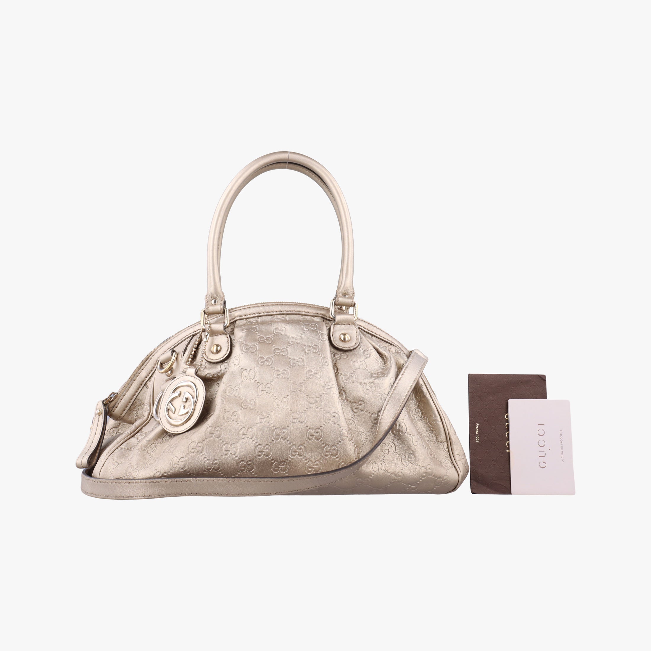 Pre-owned Gucci Sukey Guccissima Golden Leather 223974 shoulderbag | stylenewstar