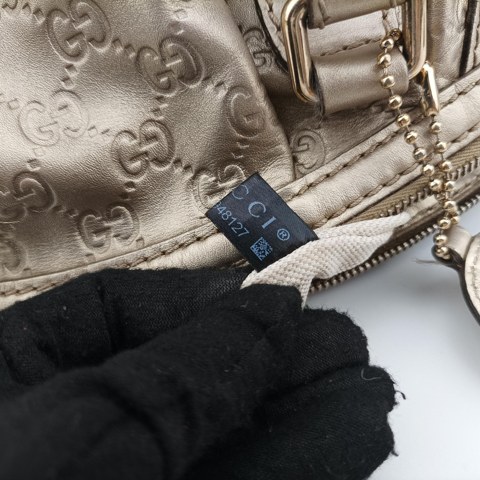 Pre-owned Gucci Sukey Guccissima Golden Leather 223974 shoulderbag | stylenewstar