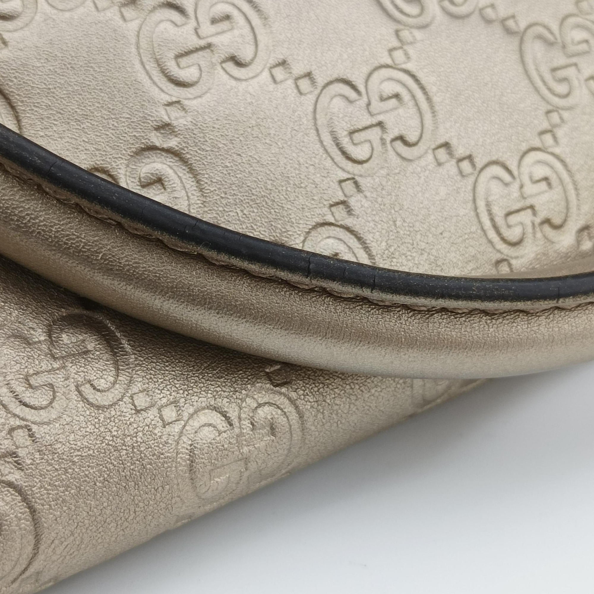 Pre-owned Gucci Sukey Guccissima Golden Leather 223974 shoulderbag | stylenewstar