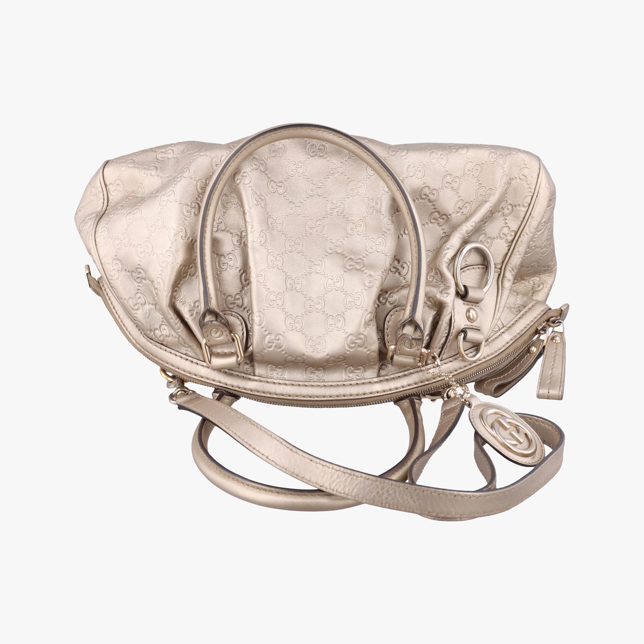 Pre-owned Gucci Sukey Guccissima Golden Leather 223974 shoulderbag | stylenewstar