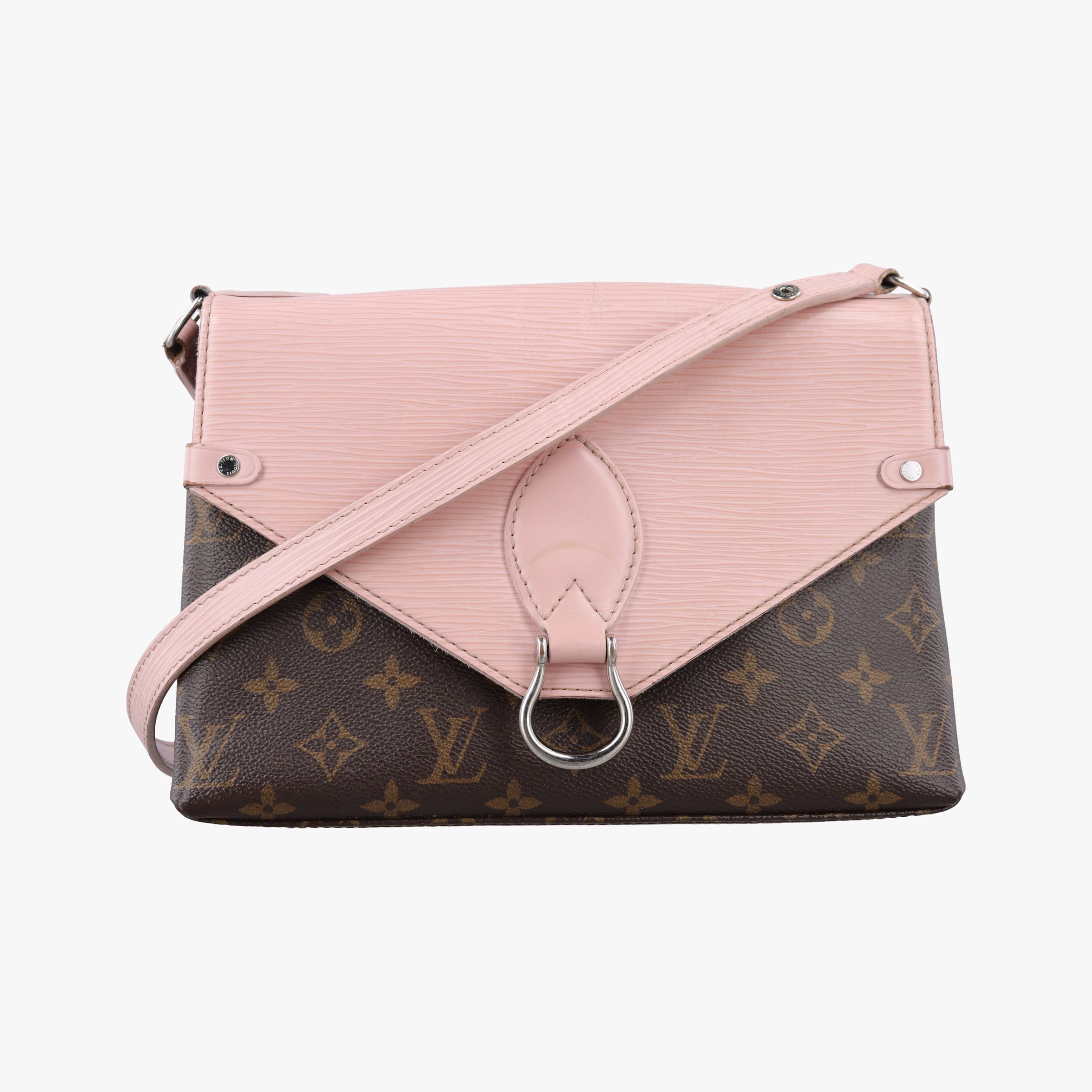Pre-owned Louis Vuitton SAINT MICHEL Monogram×Rose Ballerine Monogram Canvas×epi M44033 shoulderbag | stylenewstar