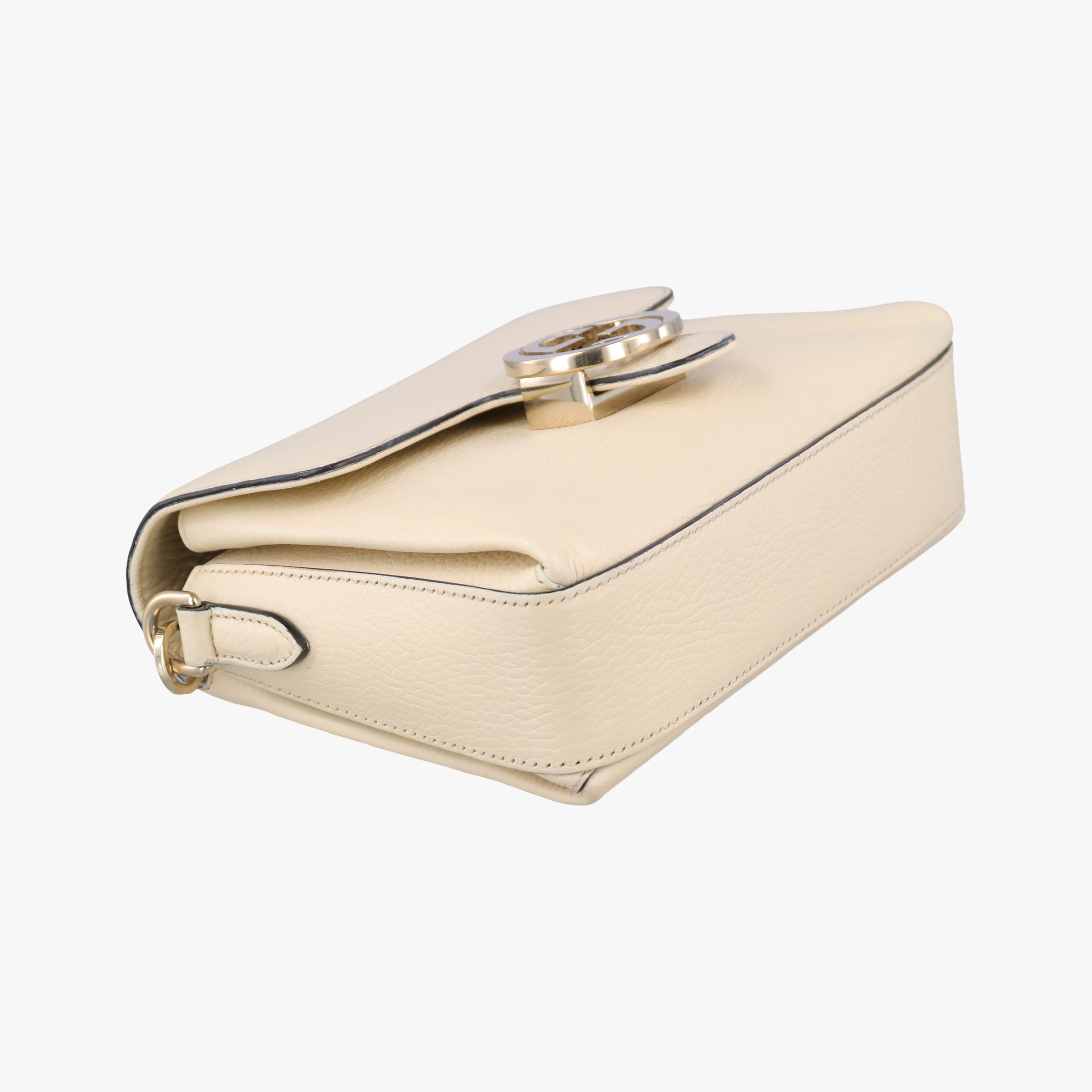 Pre-owned Gucci Interlocking G Ivory Leather 607720 shoulderbag | stylenewstar