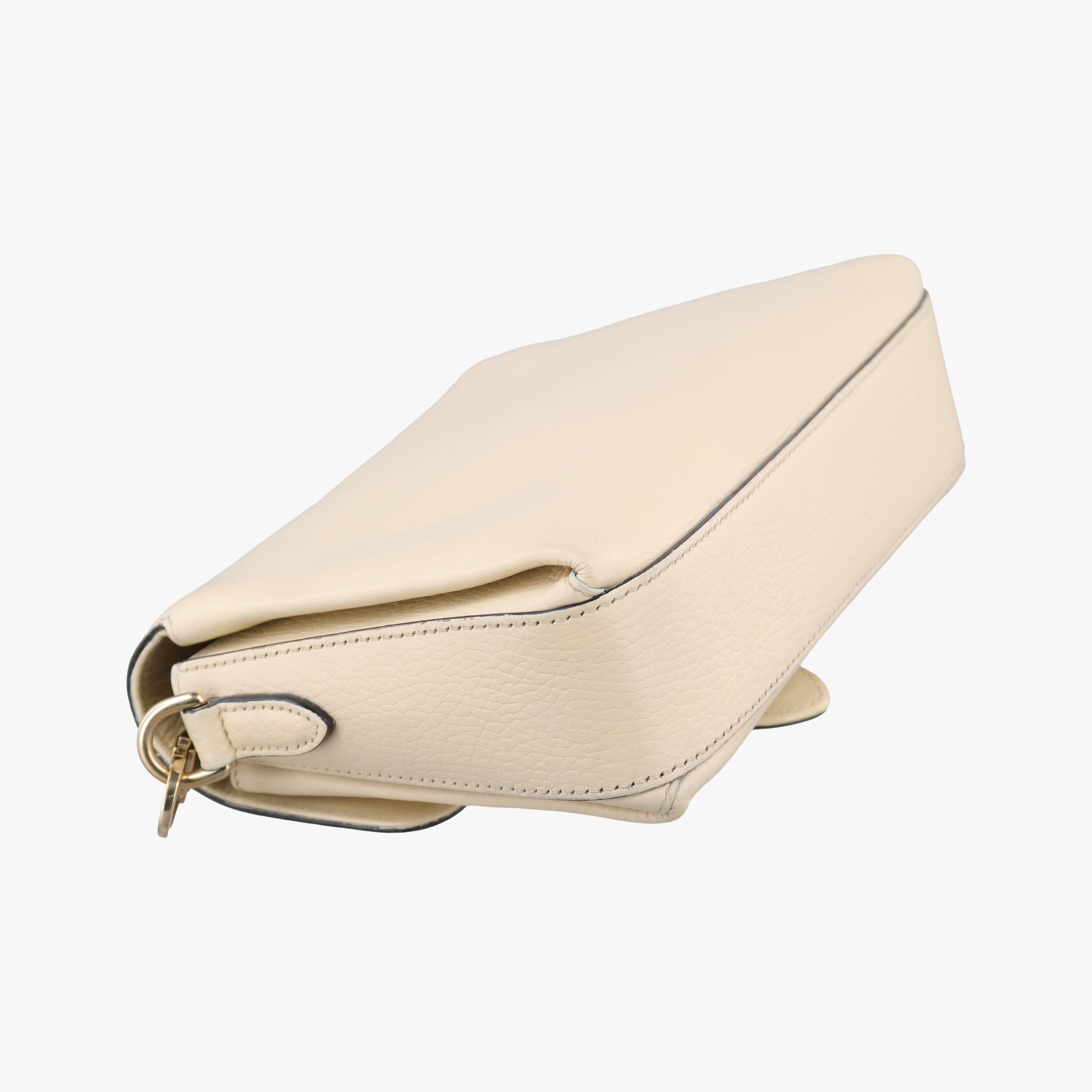 Pre-owned Gucci Interlocking G Ivory Leather 607720 shoulderbag | stylenewstar