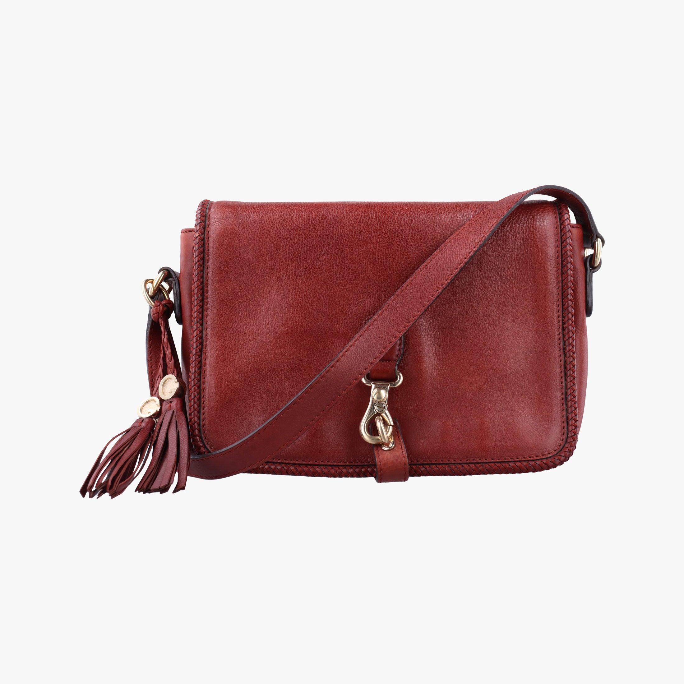 Secondhand Gucci Marrakech Messenger Red Leather 257024 shoulderbag | stylenewstar
