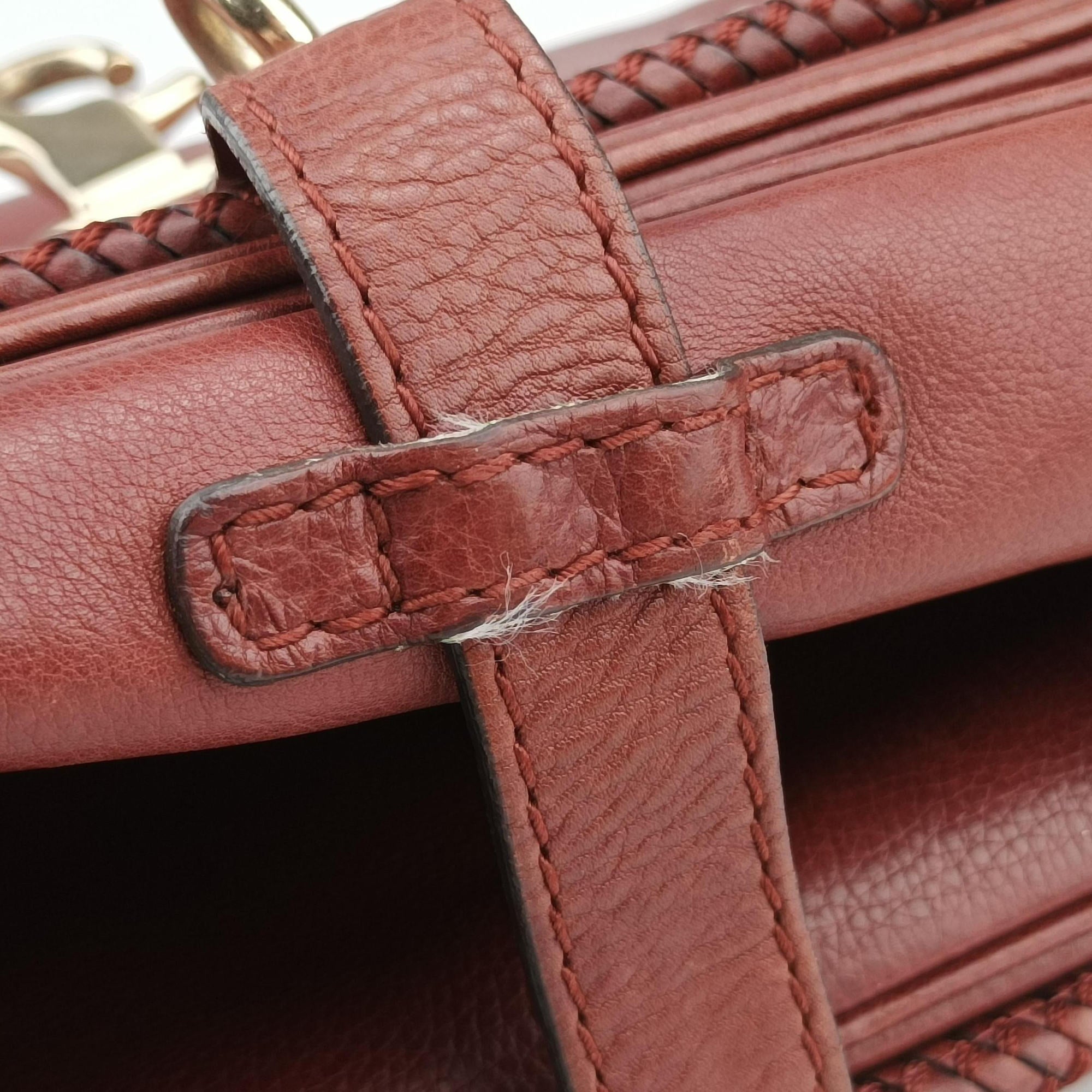Secondhand Gucci Marrakech Messenger Red Leather 257024 shoulderbag | stylenewstar