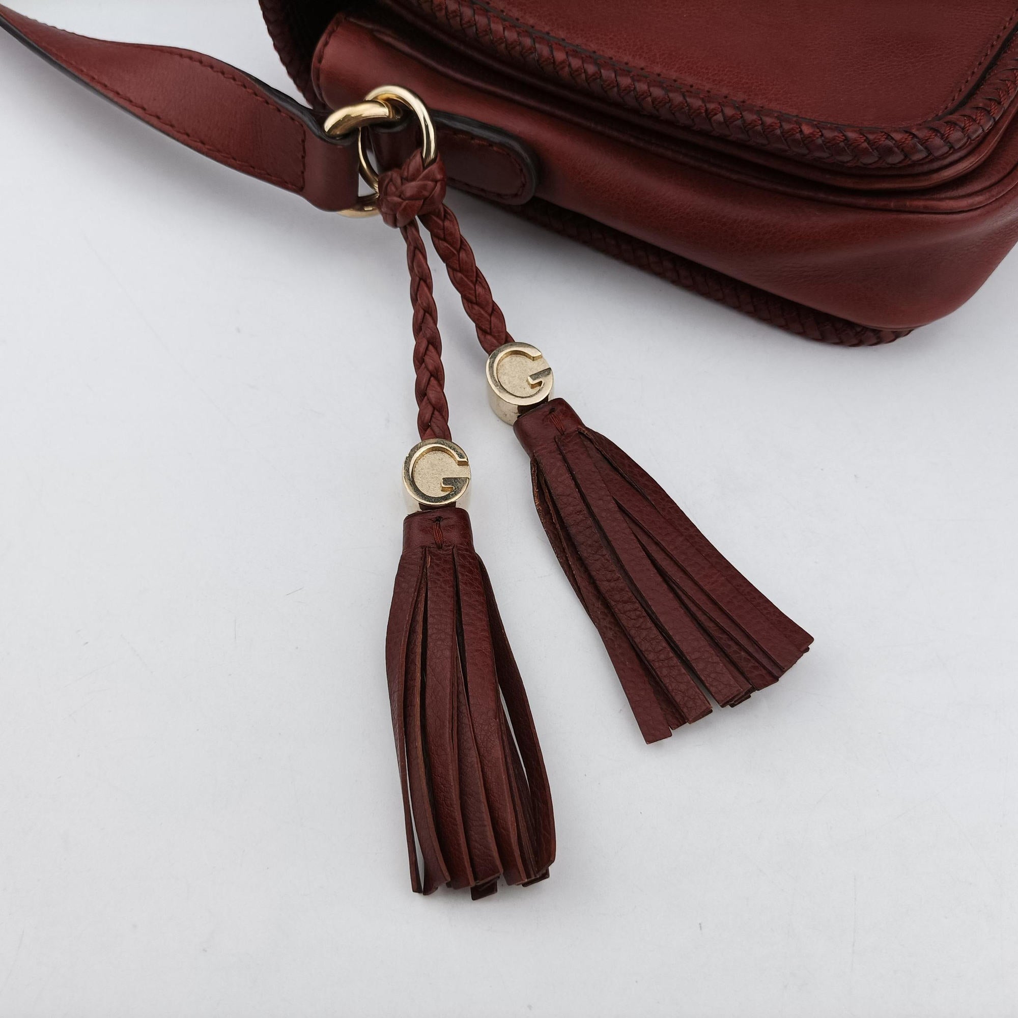 Secondhand Gucci Marrakech Messenger Red Leather 257024 shoulderbag | stylenewstar