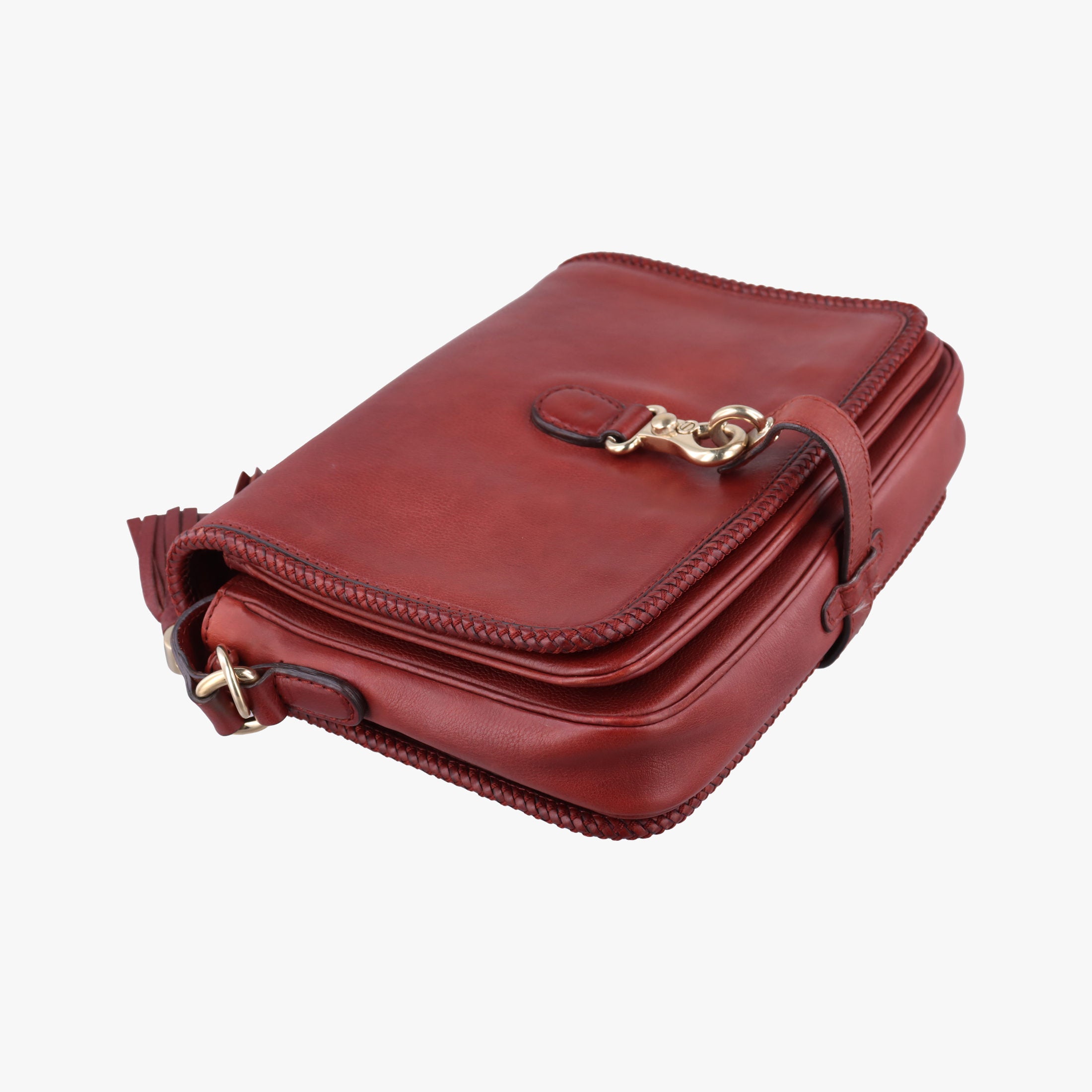 Secondhand Gucci Marrakech Messenger Red Leather 257024 shoulderbag | stylenewstar