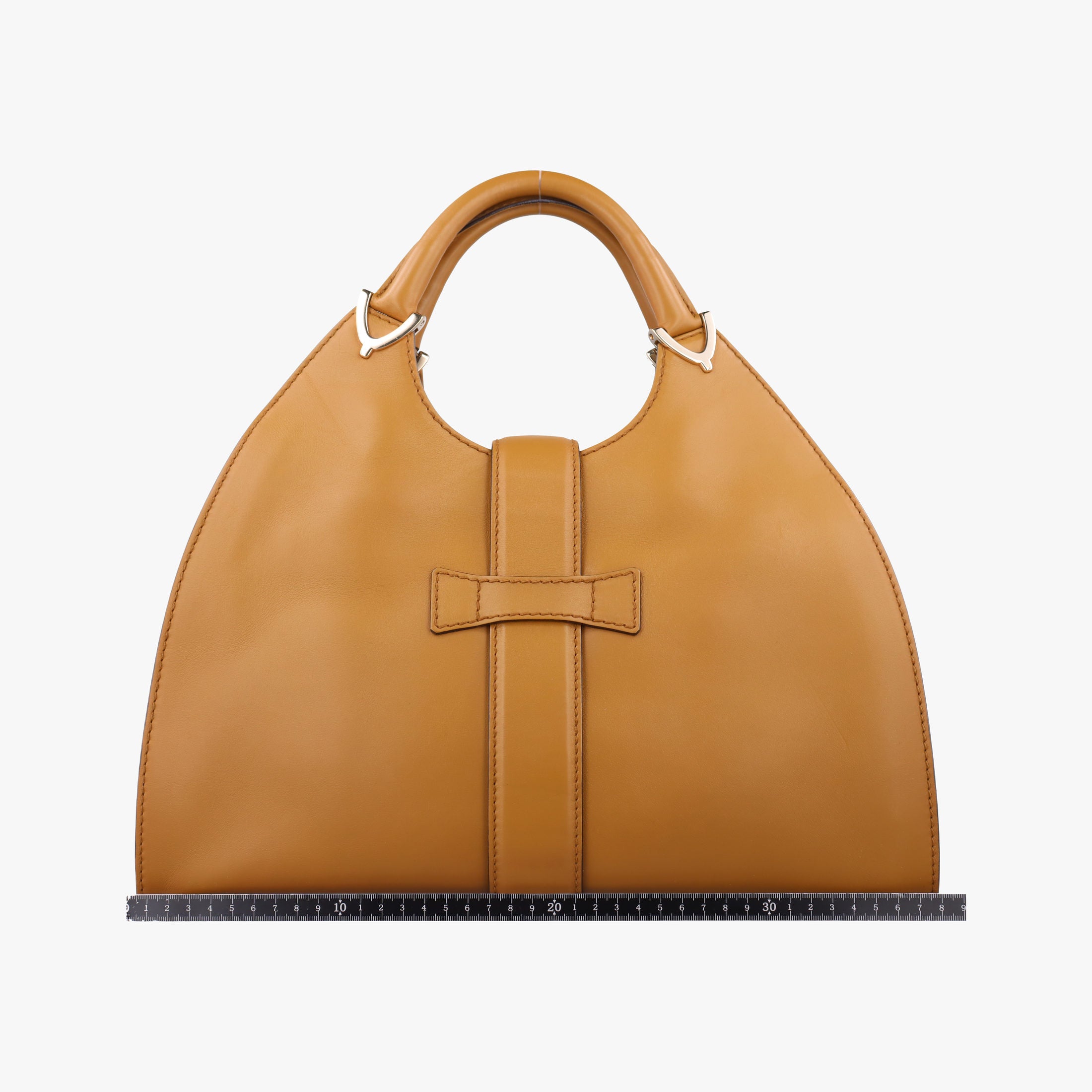 Pre-owned Gucci Stirrup Brown Leather 277514 handbag | stylenewstar