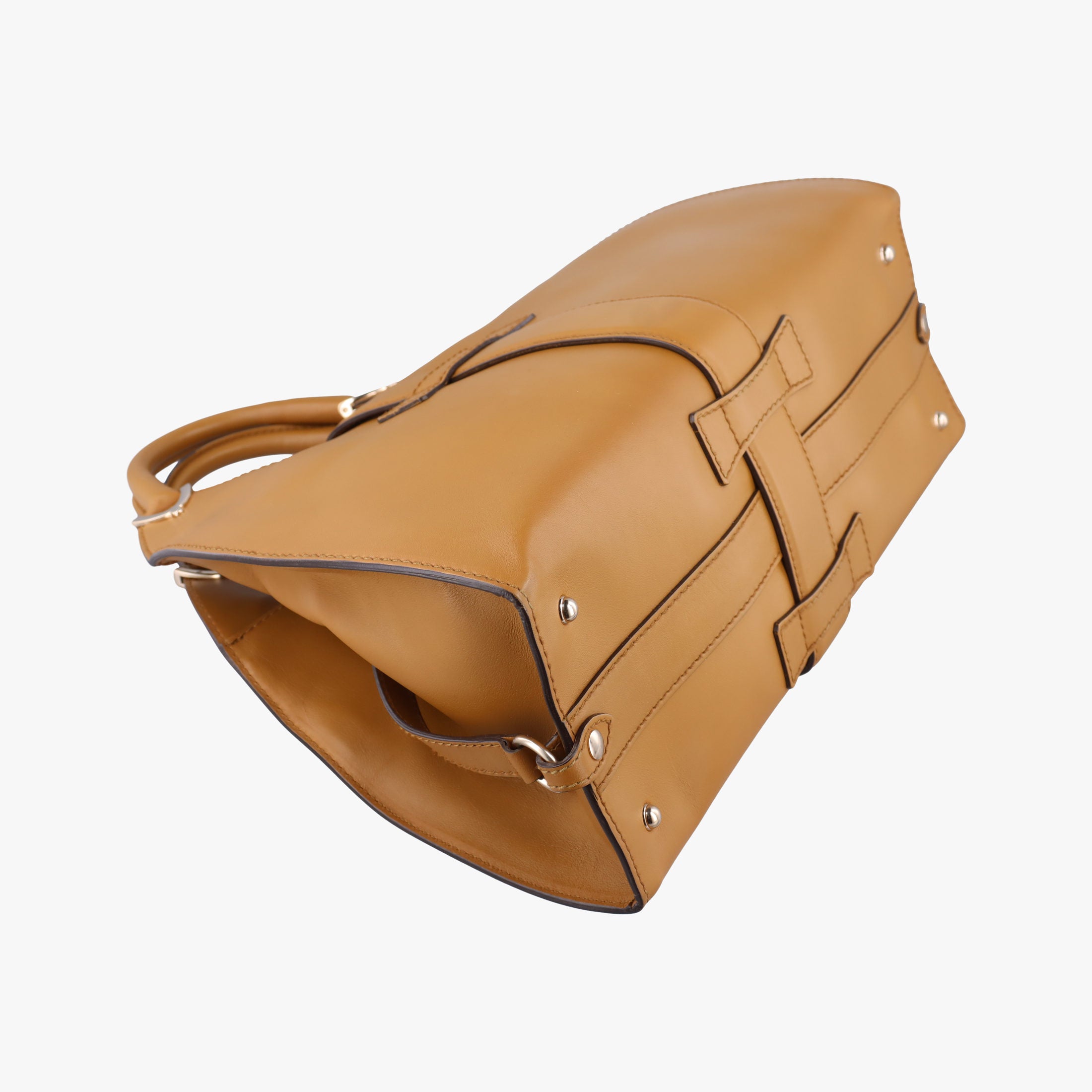 Pre-owned Gucci Stirrup Brown Leather 277514 handbag | stylenewstar