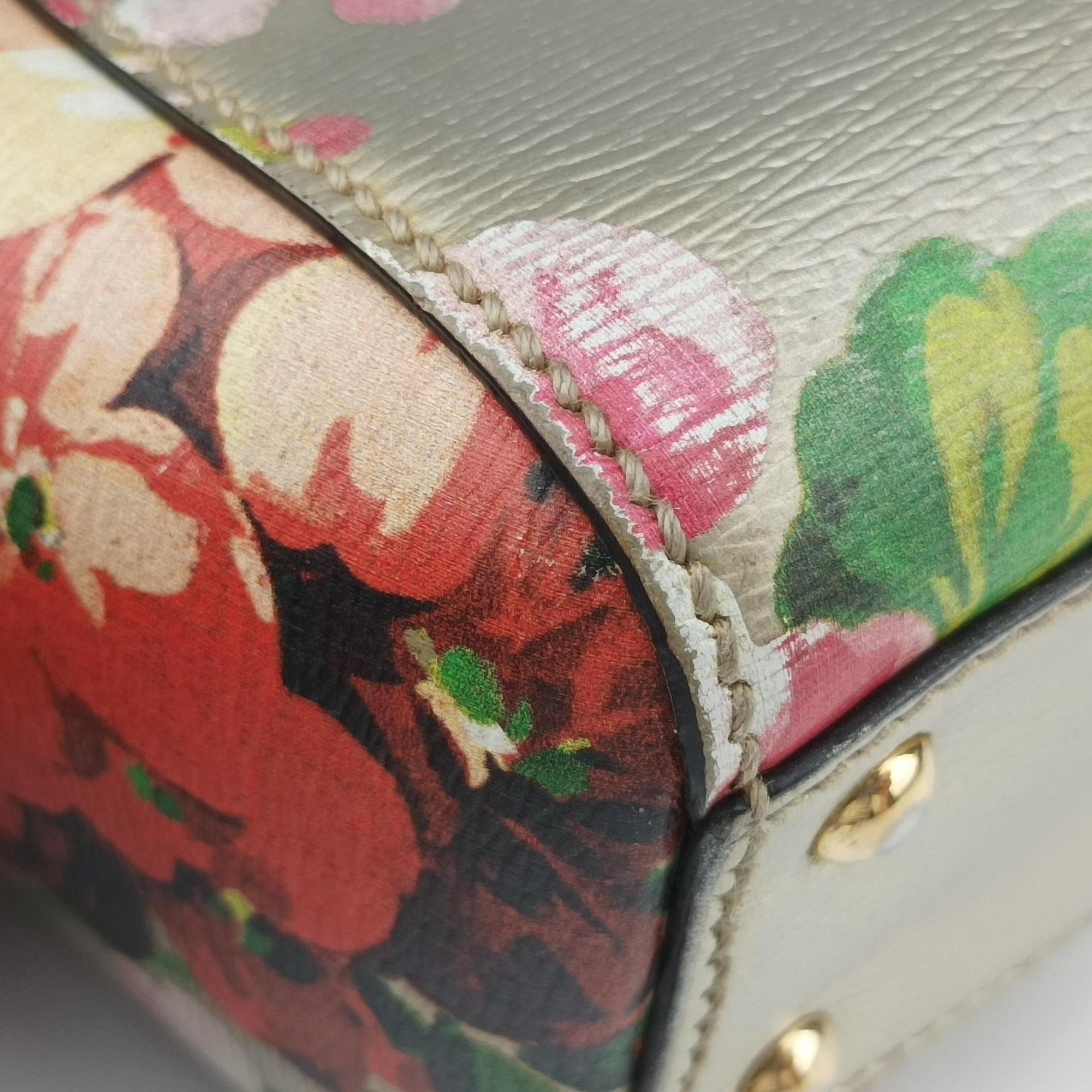 Pre-owned Gucci Bamboo Shopper Golden×Multicolour Leather 368823 shoulderbag | stylenewstar