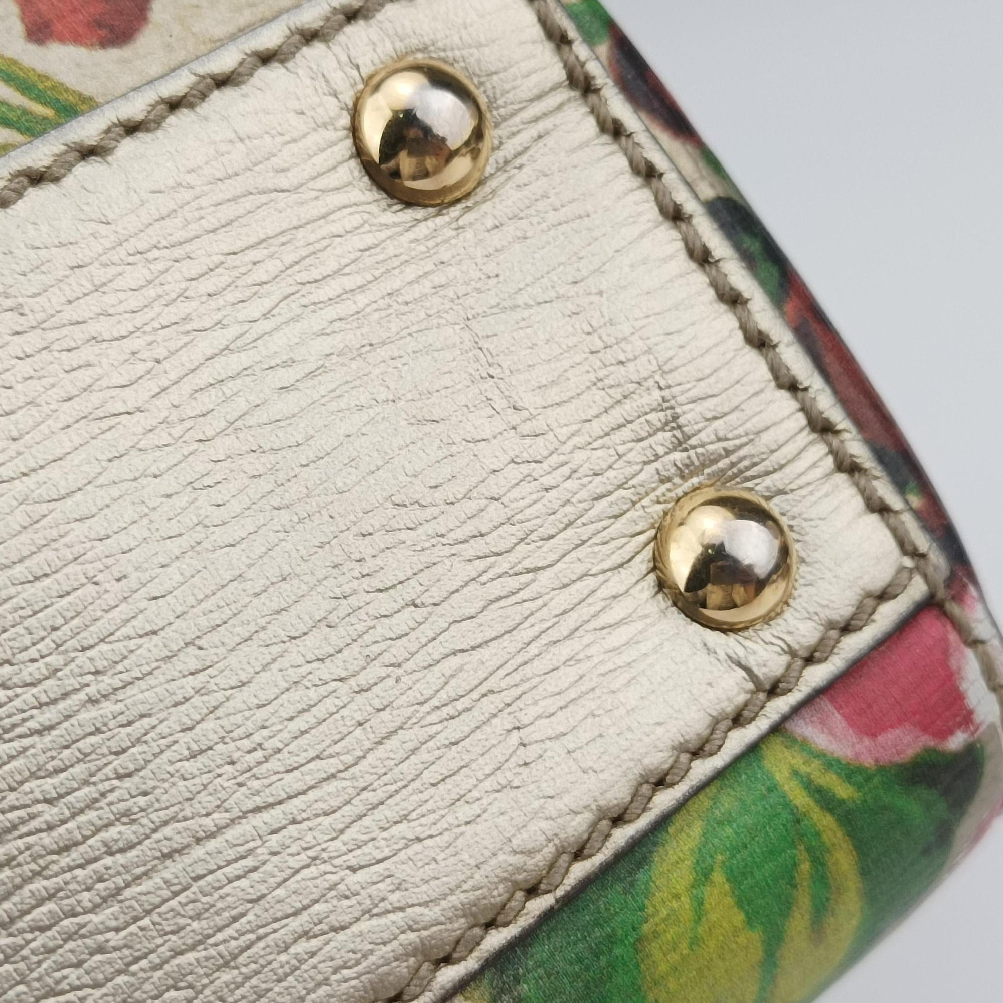 Pre-owned Gucci Bamboo Shopper Golden×Multicolour Leather 368823 shoulderbag | stylenewstar