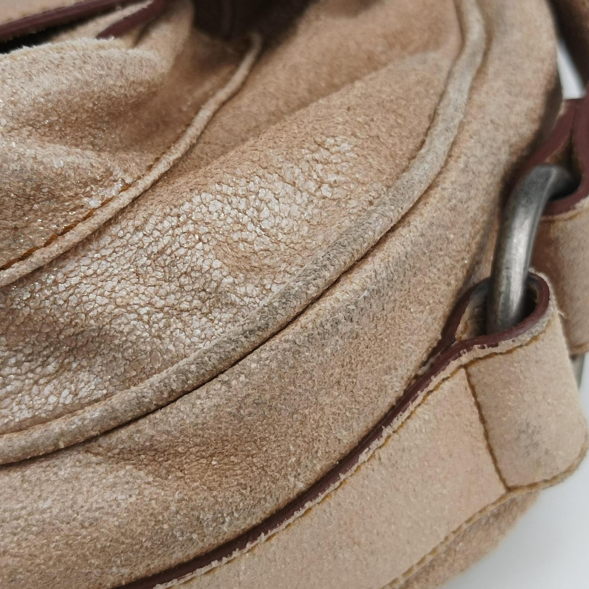 Vintage Christian Dior Gaucho Beige Leather  shoulderbag | stylenewstar