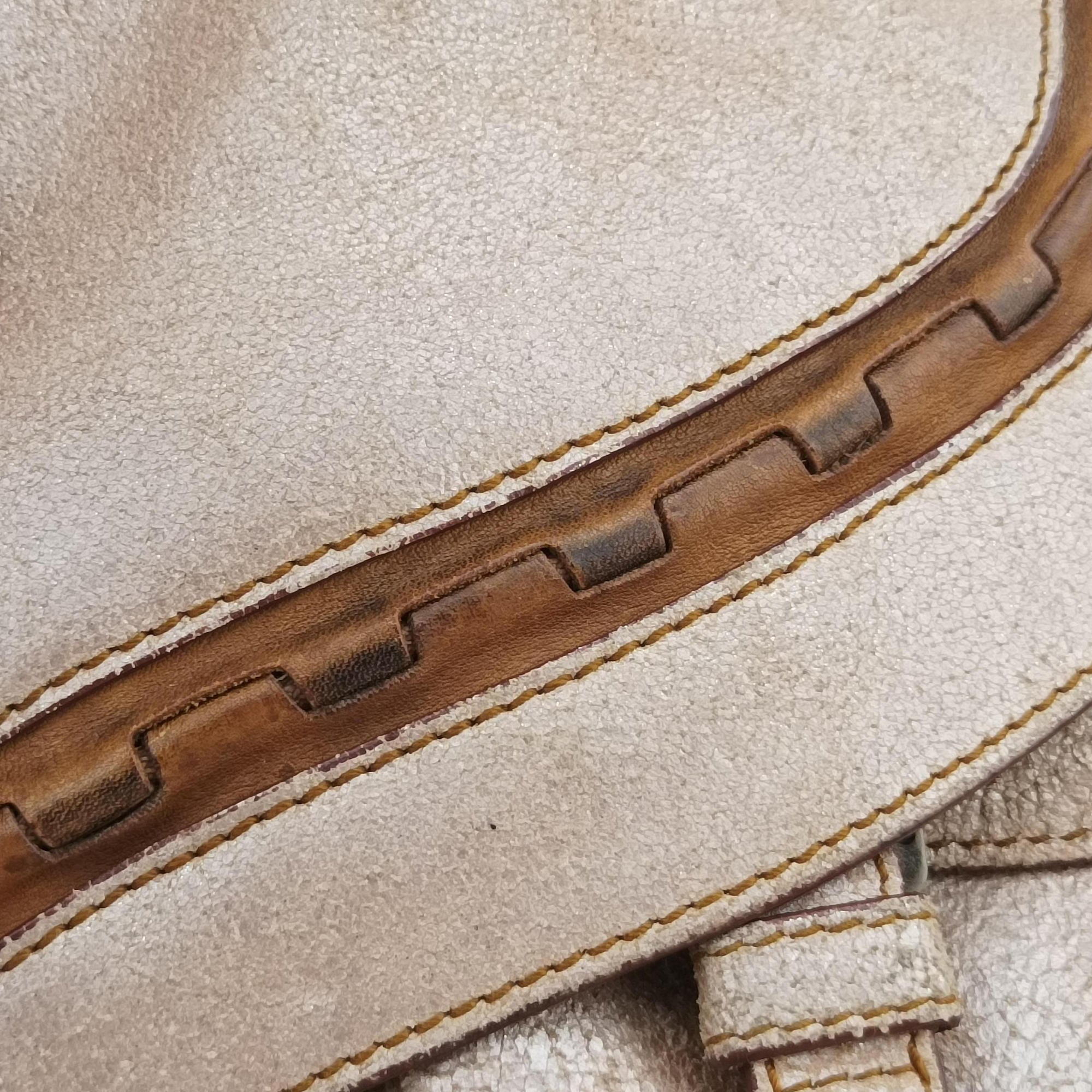 Vintage Christian Dior Gaucho Beige Leather  shoulderbag | stylenewstar