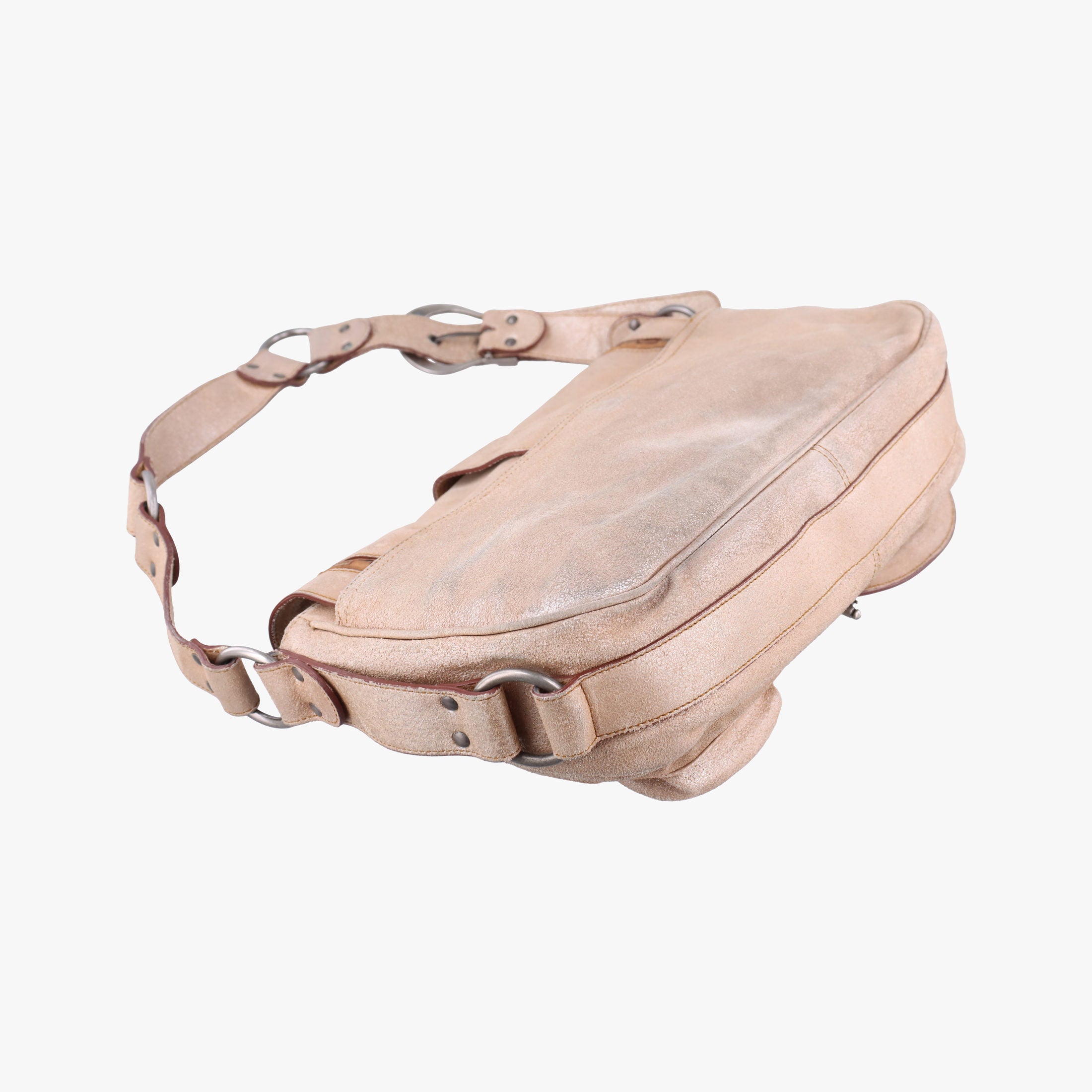 Vintage Christian Dior Gaucho Beige Leather  shoulderbag | stylenewstar