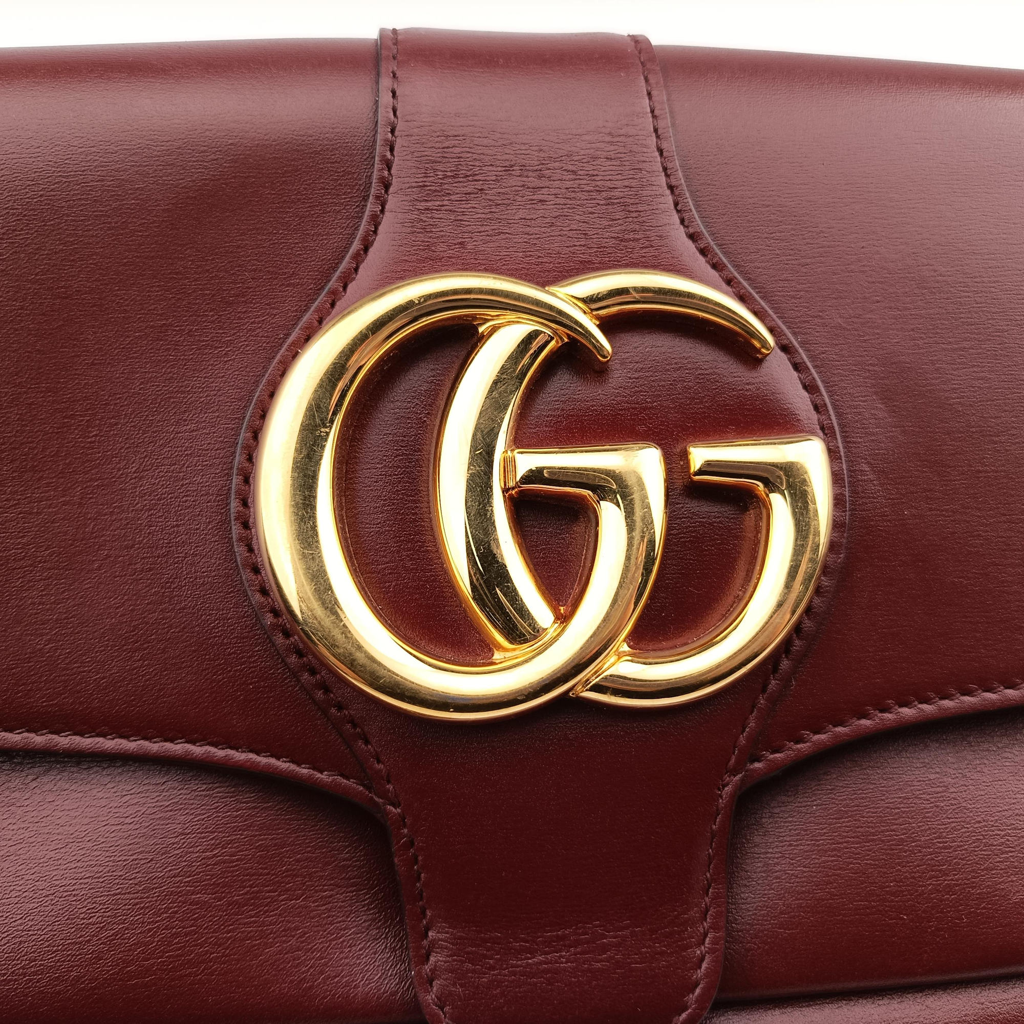 Secondhand Gucci Arli Burgundy Leather 550129 shoulderbag | stylenewstar