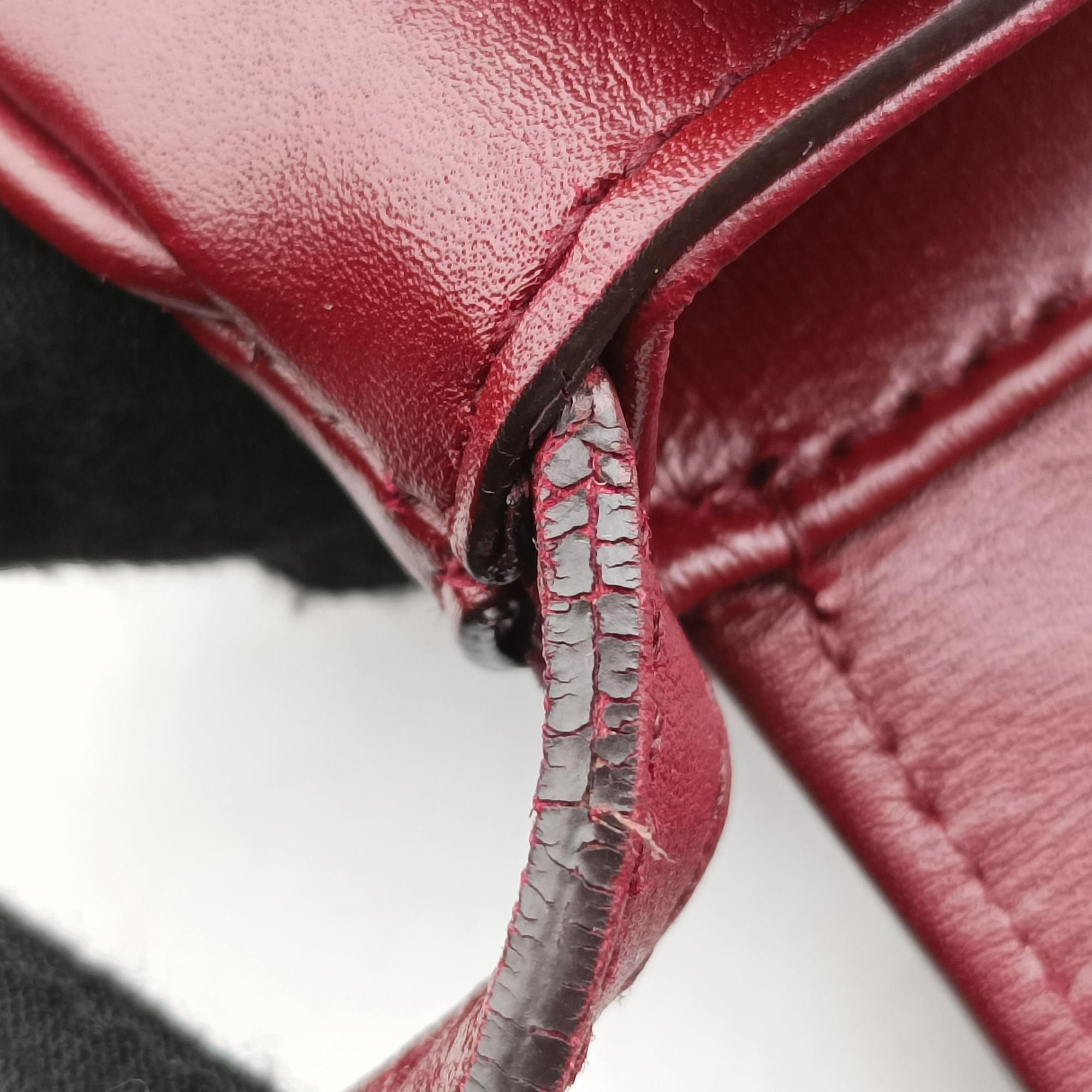 Secondhand Gucci Arli Burgundy Leather 550129 shoulderbag | stylenewstar