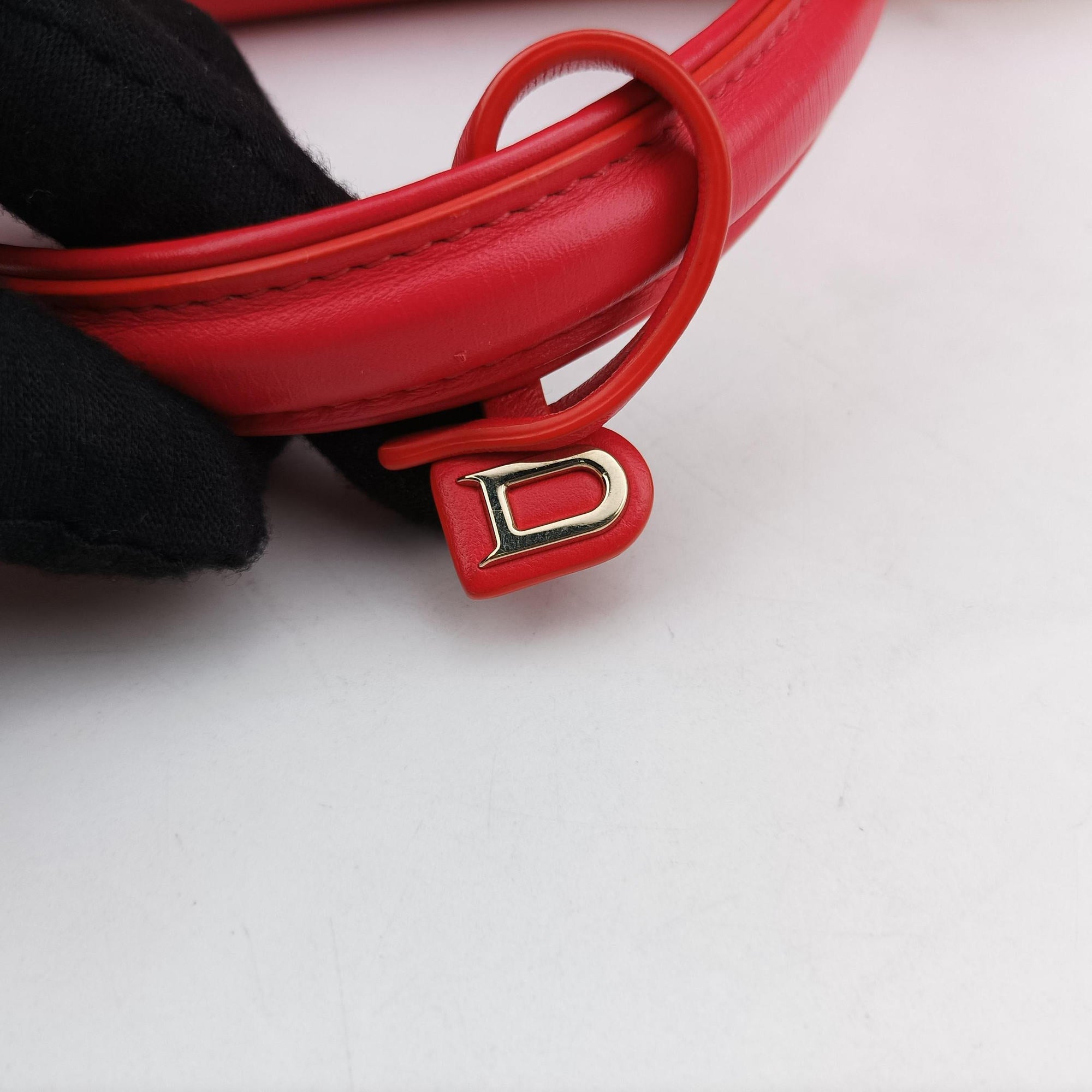 Pre-owned Delvaux Tan pete Red Leather  shoulderbag | stylenewstar