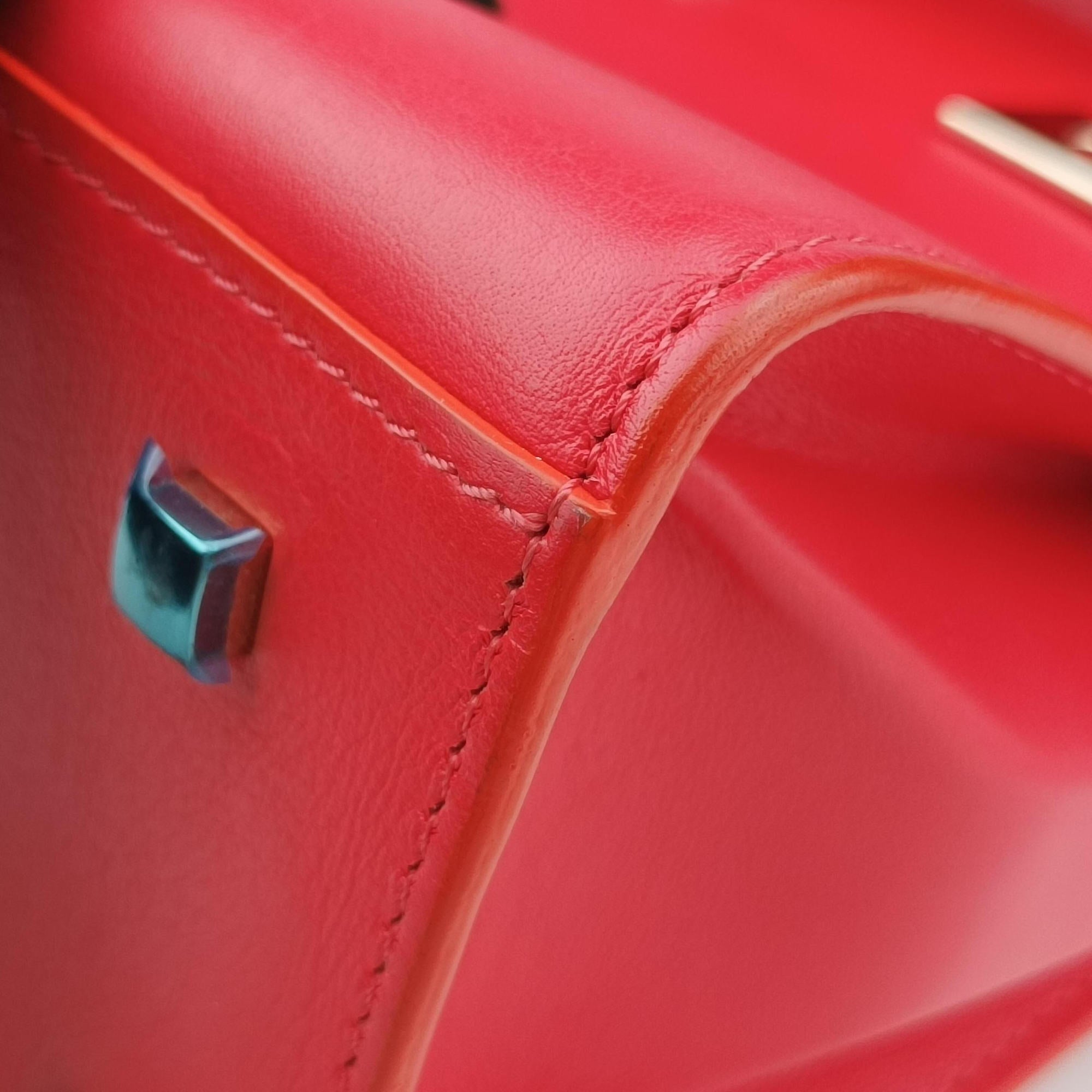 Pre-owned Delvaux Tan pete Red Leather  shoulderbag | stylenewstar