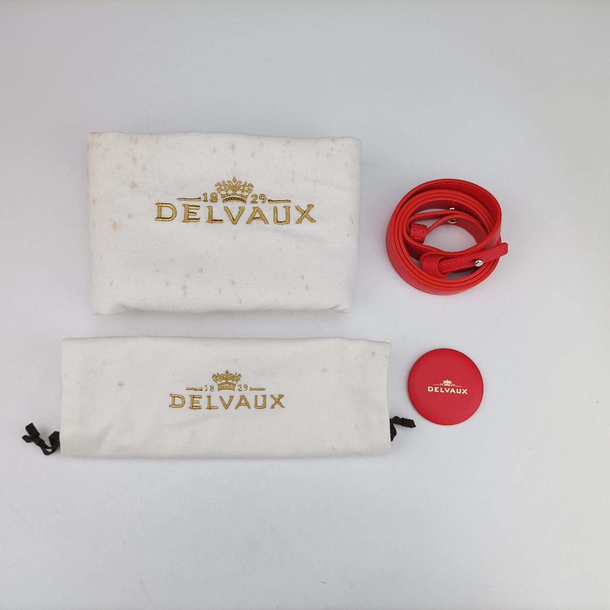 Pre-owned Delvaux Tan pete Red Leather  shoulderbag | stylenewstar
