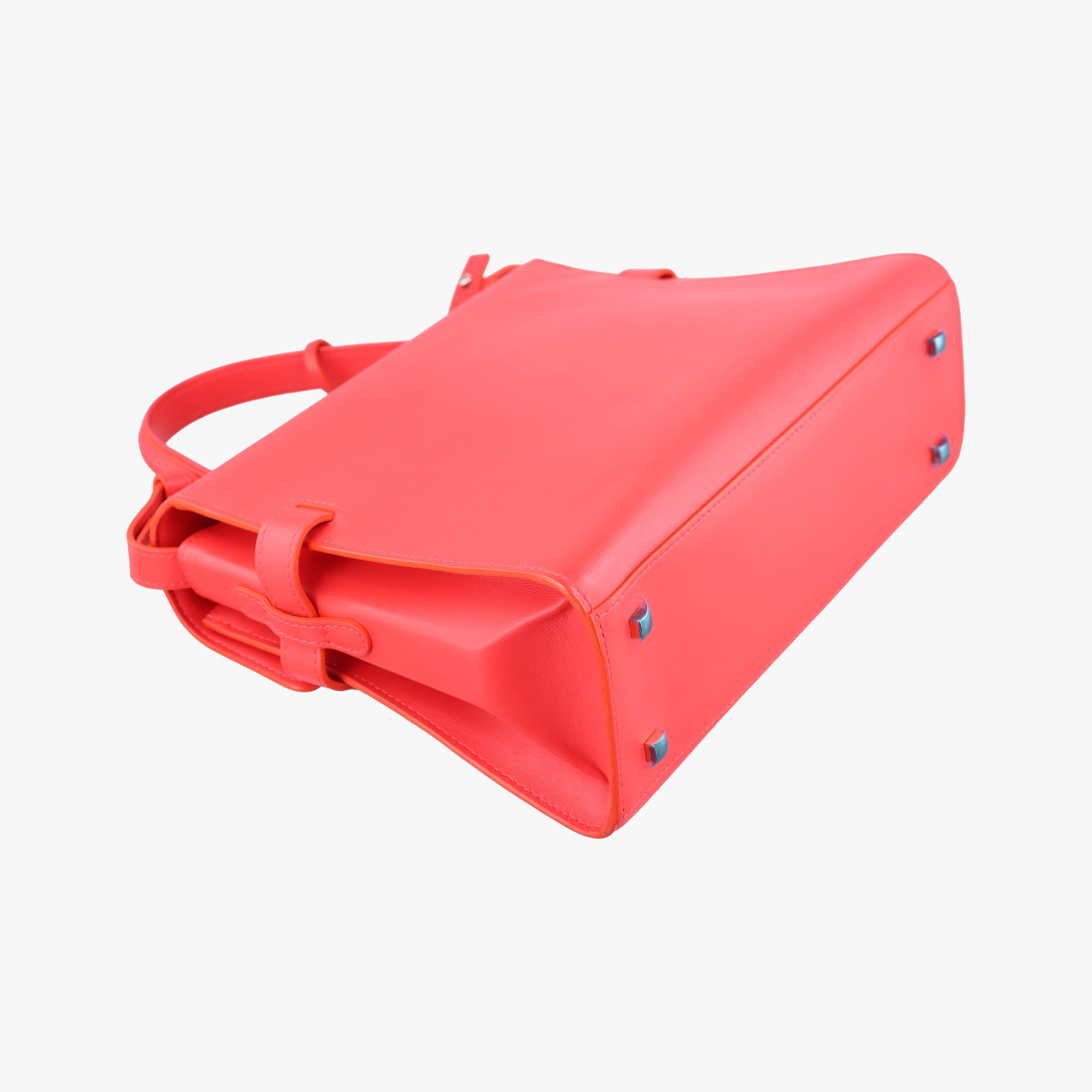 Pre-owned Delvaux Tan pete Red Leather  shoulderbag | stylenewstar
