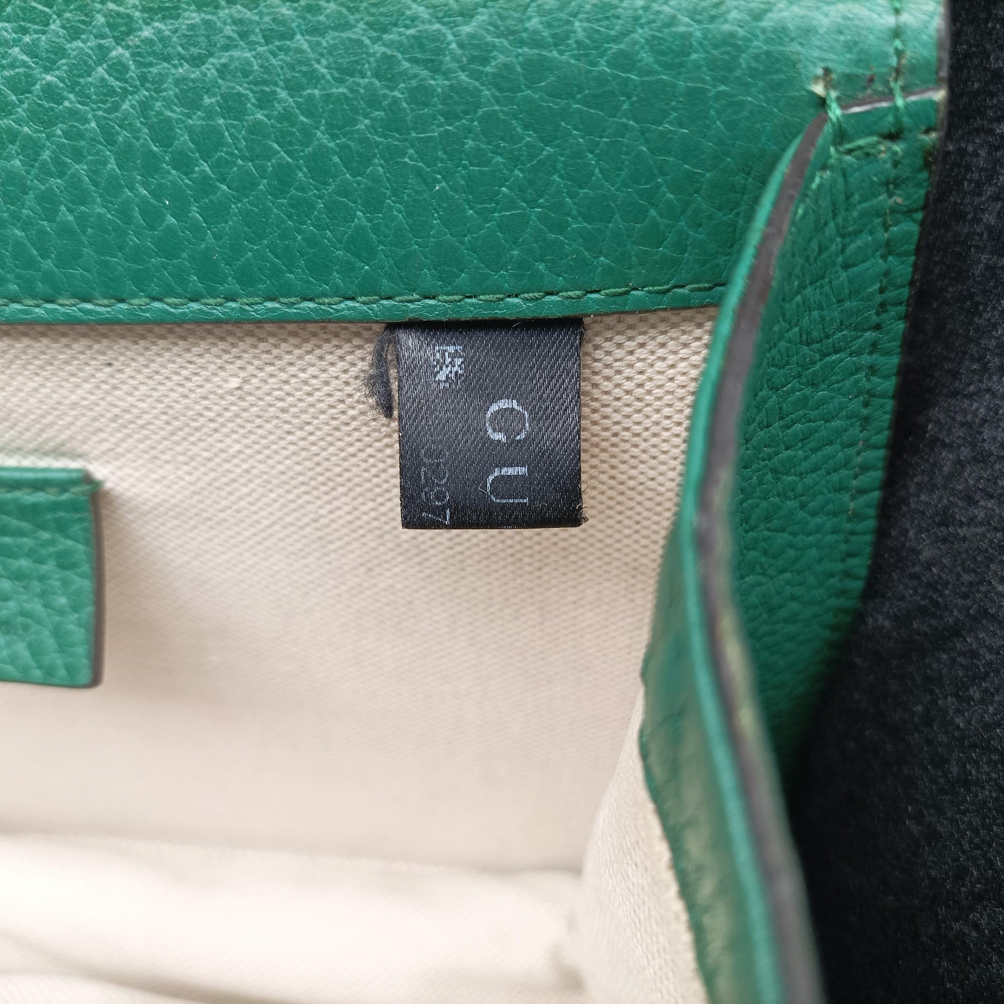 Pre-owned Gucci Dionysus Green Leather 421970 shoulderbag | stylenewstar