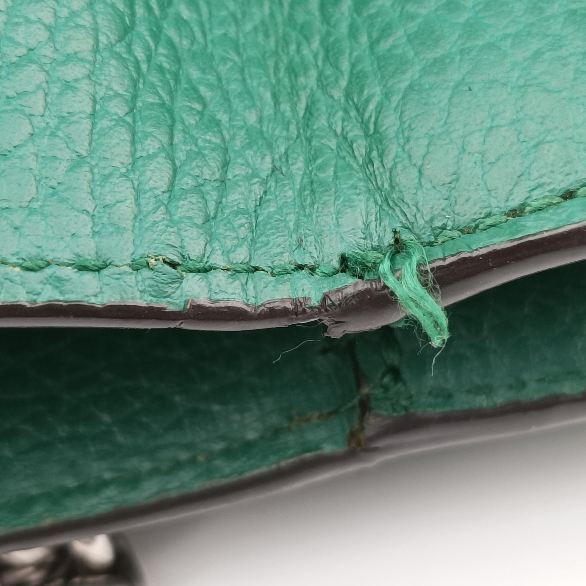 Pre-owned Gucci Dionysus Green Leather 421970 shoulderbag | stylenewstar