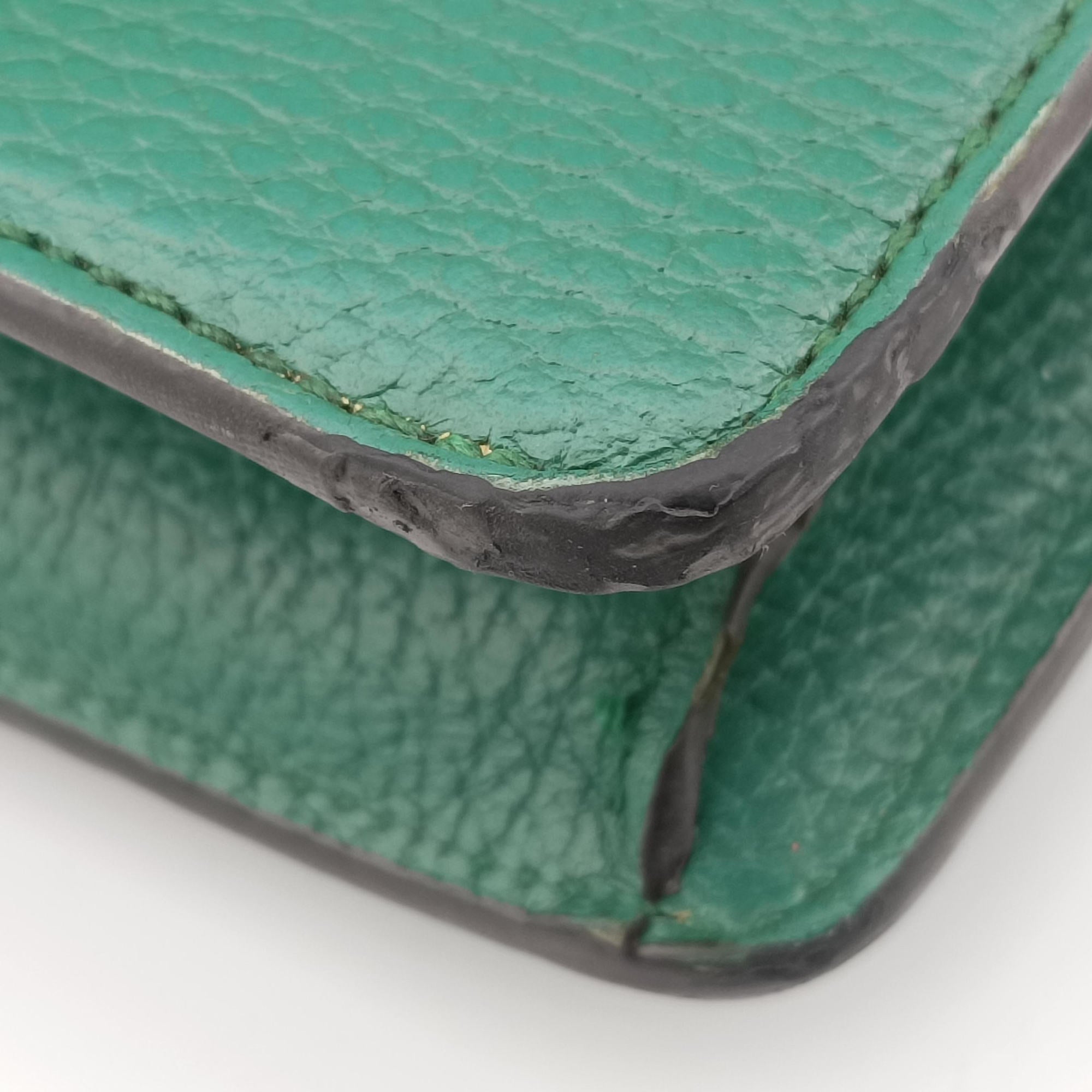 Pre-owned Gucci Dionysus Green Leather 421970 shoulderbag | stylenewstar