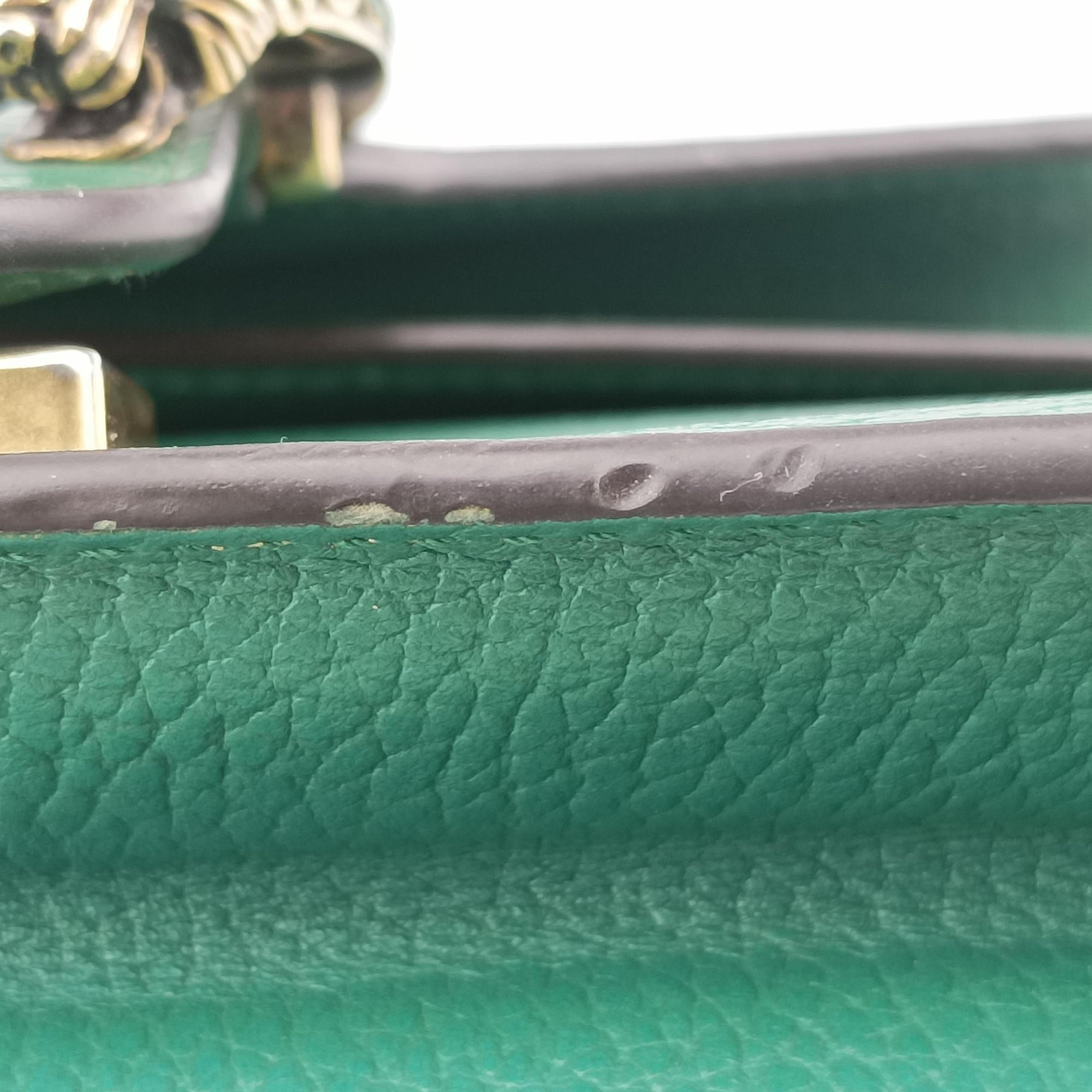 Pre-owned Gucci Dionysus Green Leather 421970 shoulderbag | stylenewstar