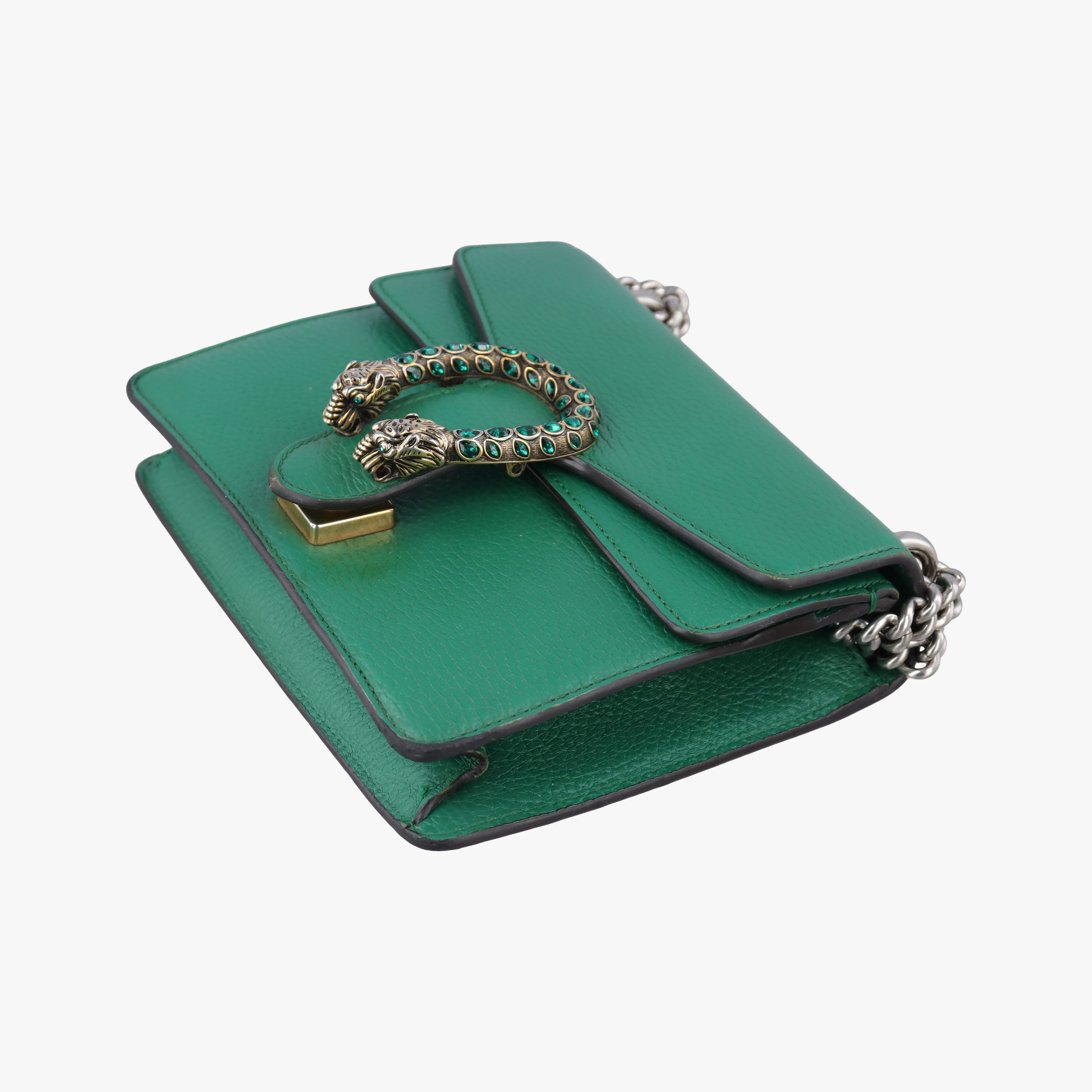 Pre-owned Gucci Dionysus Green Leather 421970 shoulderbag | stylenewstar