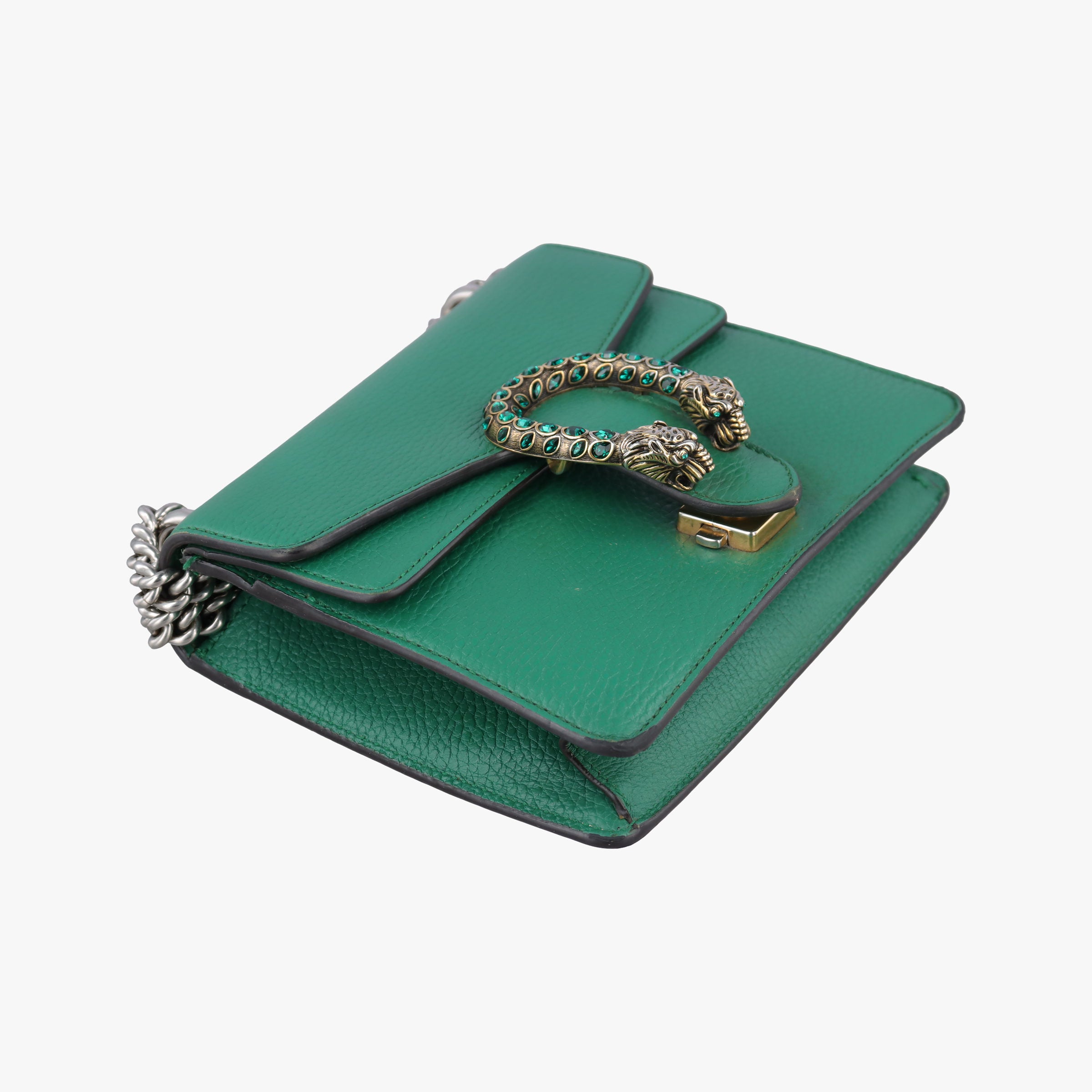 Pre-owned Gucci Dionysus Green Leather 421970 shoulderbag | stylenewstar
