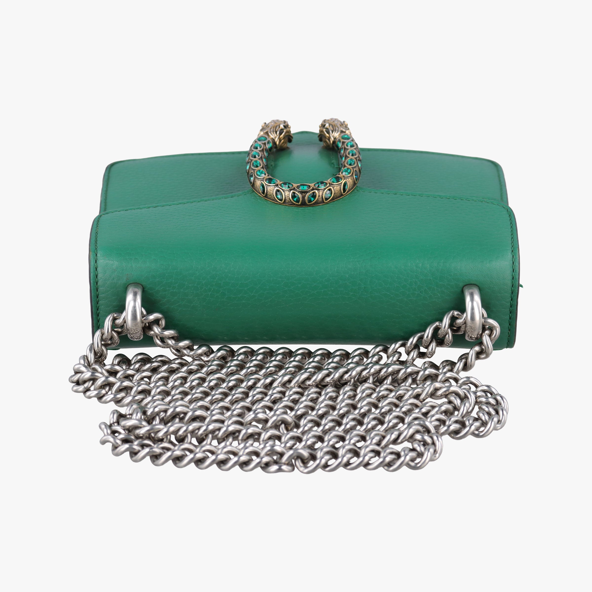 Pre-owned Gucci Dionysus Green Leather 421970 shoulderbag | stylenewstar