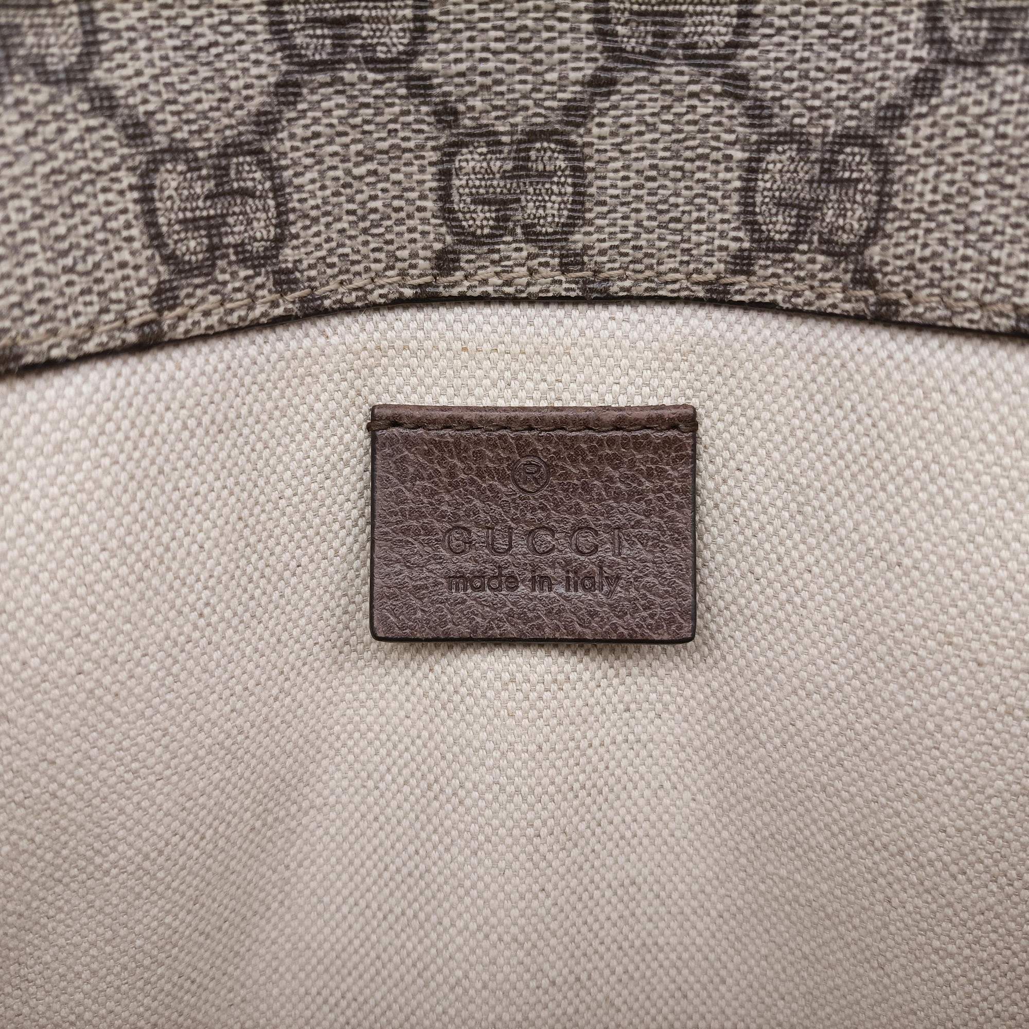 Secondhand Gucci NEO VINTAGE GG Supreme Brown PVC coated canvas×Leather 493930 bum bag/waist bag | stylenewstar