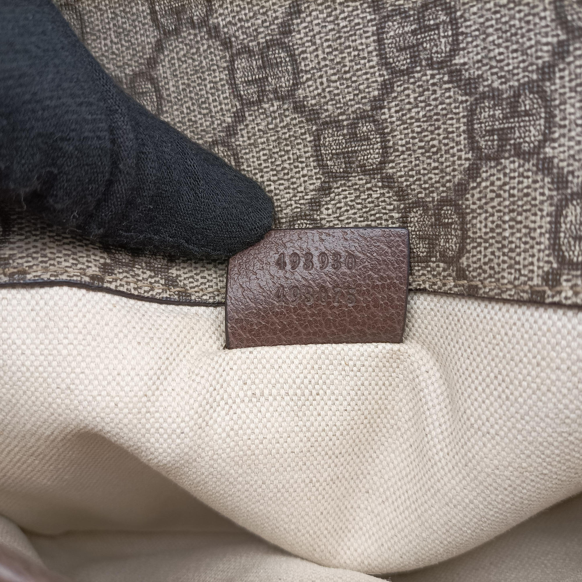 Secondhand Gucci NEO VINTAGE GG Supreme Brown PVC coated canvas×Leather 493930 bum bag/waist bag | stylenewstar