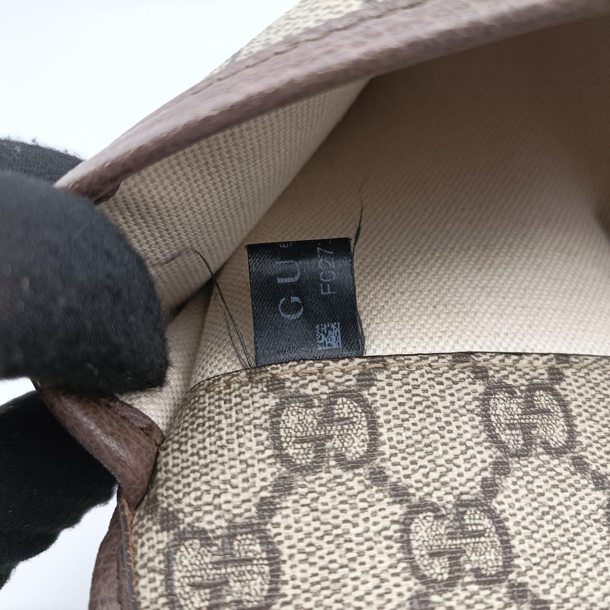 Secondhand Gucci NEO VINTAGE GG Supreme Brown PVC coated canvas×Leather 493930 bum bag/waist bag | stylenewstar